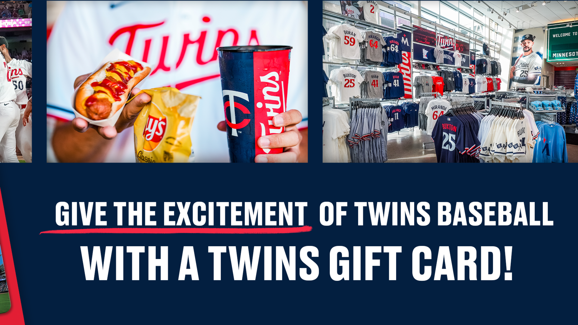 Give the excitement of Twins baseball with a Twins gift card!