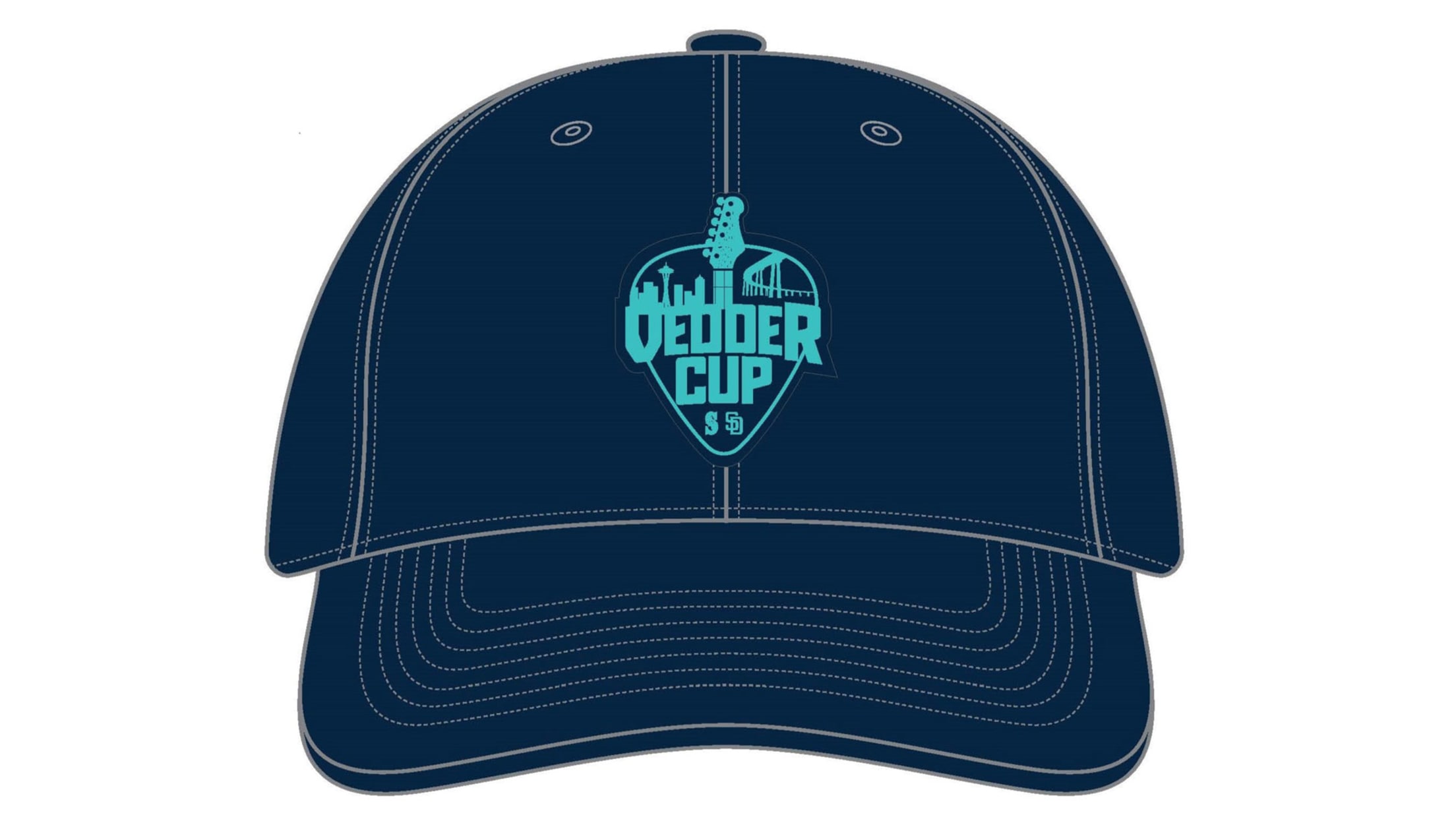 Image of Mariners-themed Vedder Cup cap mockup