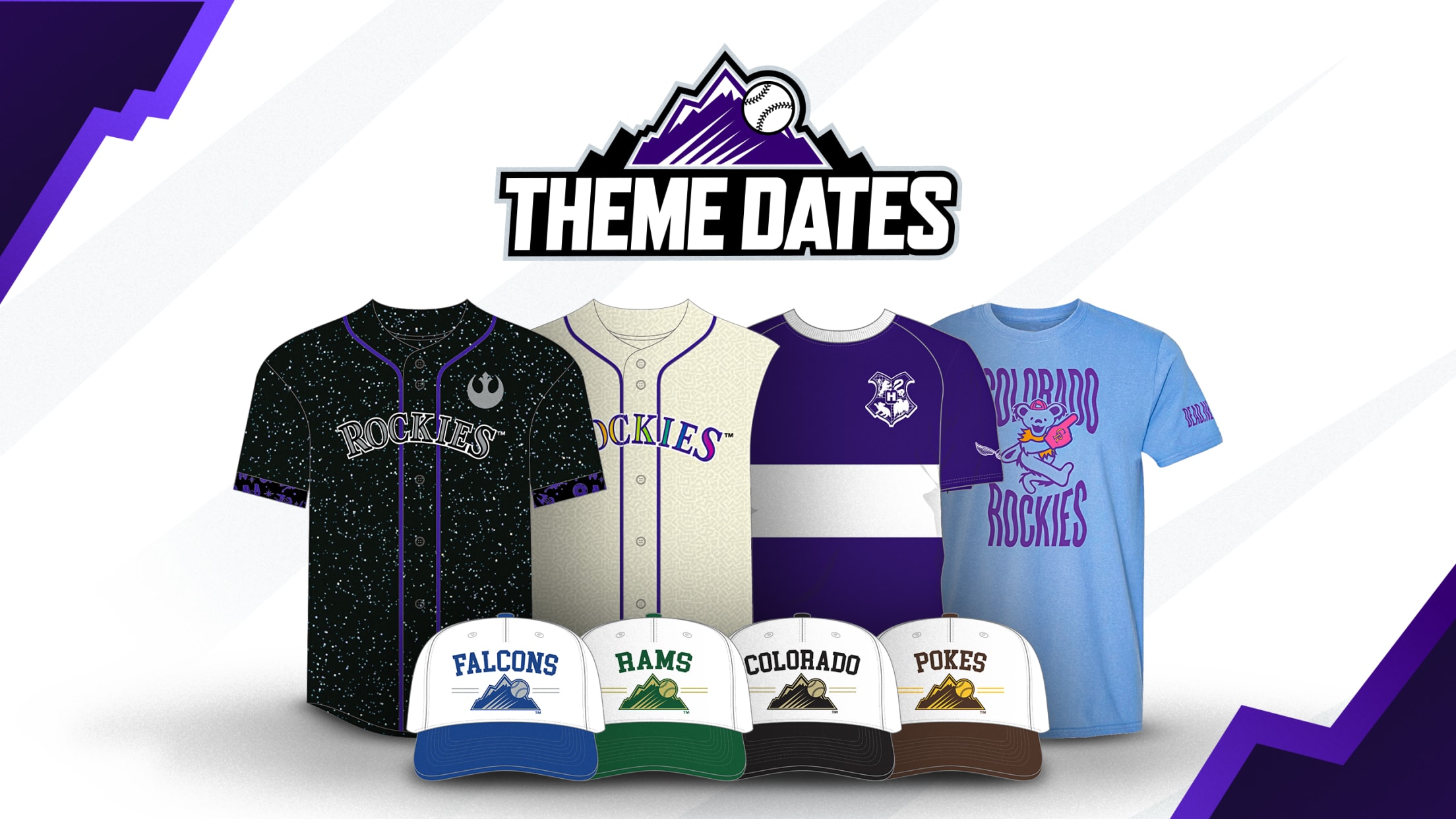 Purchase Rockies Theme Dates ticket packages to receive limited-edition items during the 2026 season.