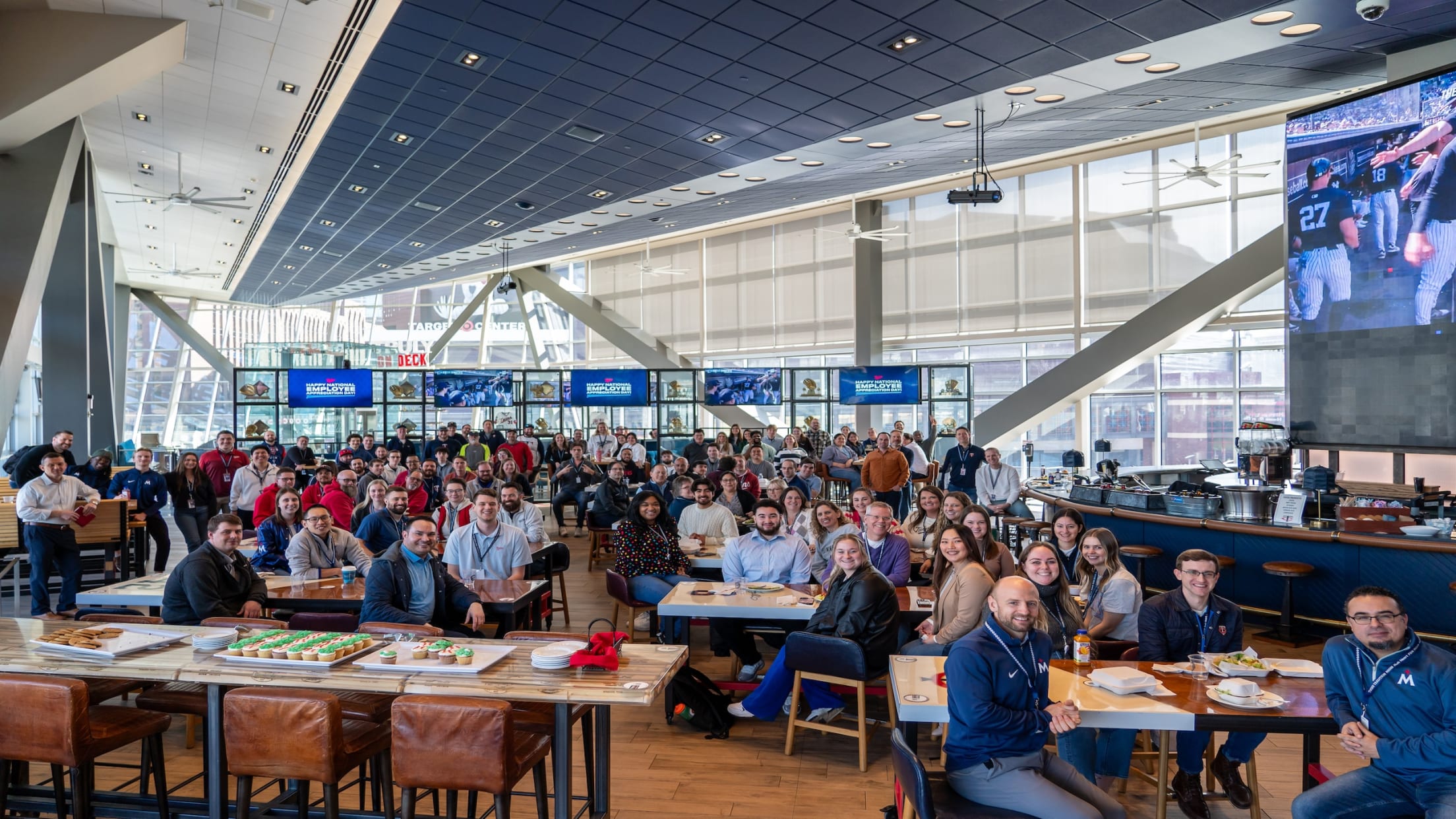Twins front office employees at lunch