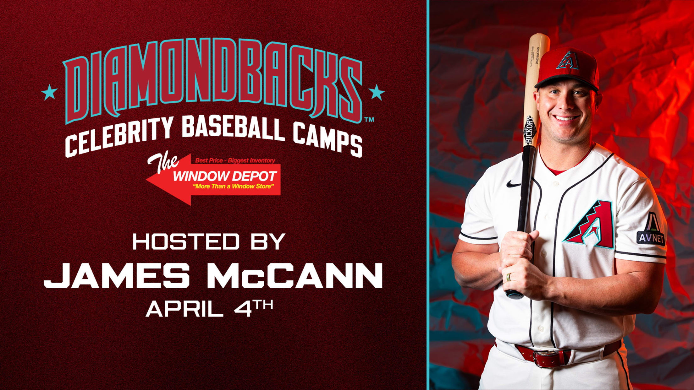 Celebrity Baseball Camp hosted by James McCann April 4
