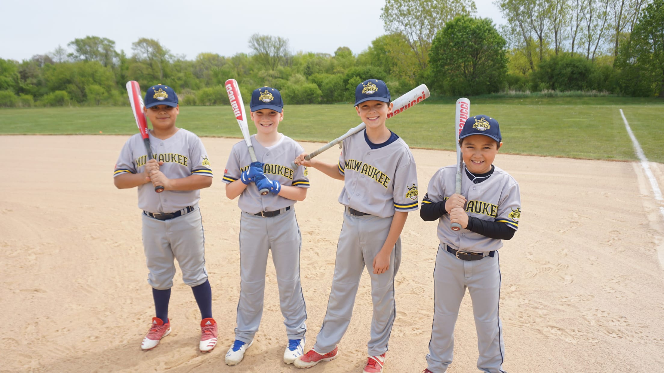 Brewers Baseball Academy 4 Boys Pose