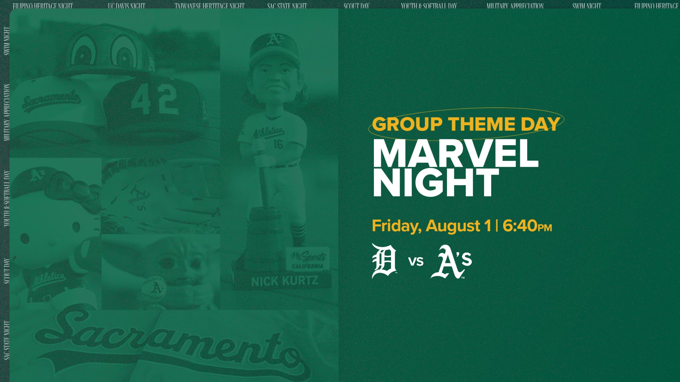 Marvel Night: Friday, August 1 at 6:40 pm PT