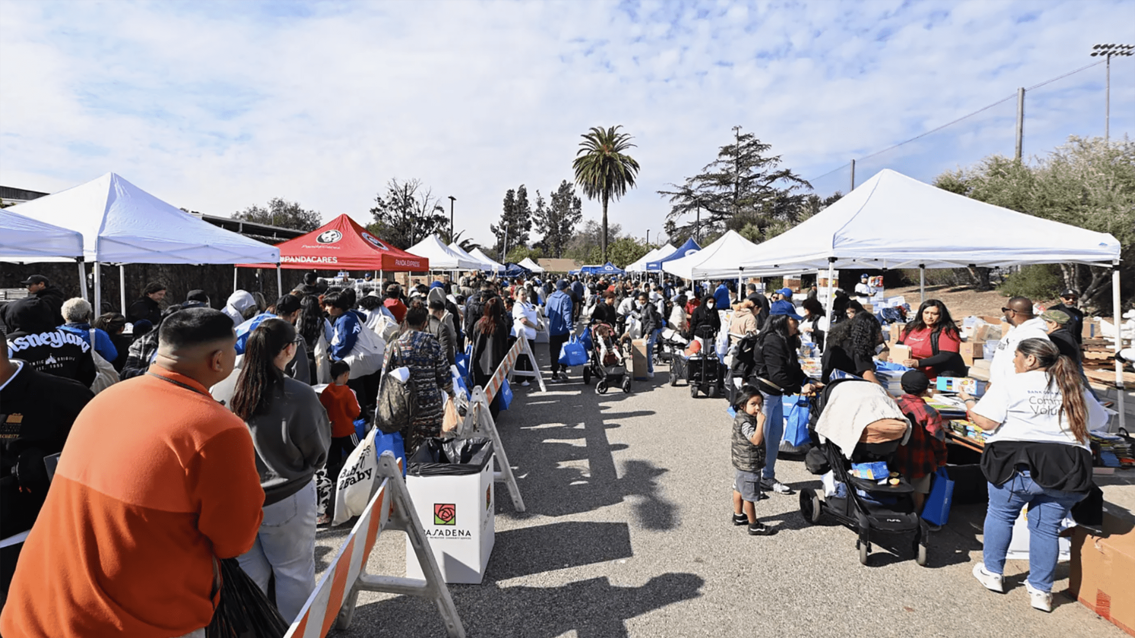 Eaton Fire relief distribution at Robinson Park