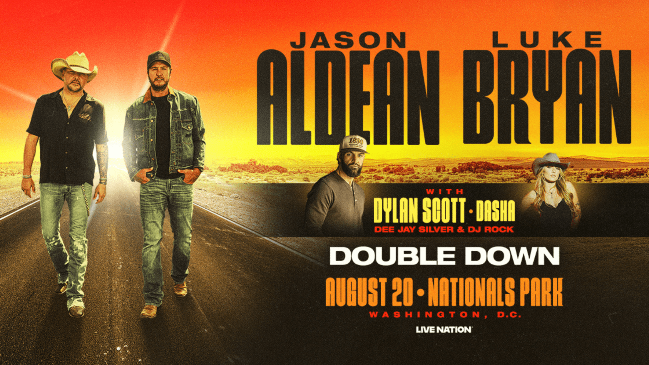 JASON ALDEAN & LUKE BRYAN: DOUBLE DOWN TOUR - Thursday, August 20, 2026