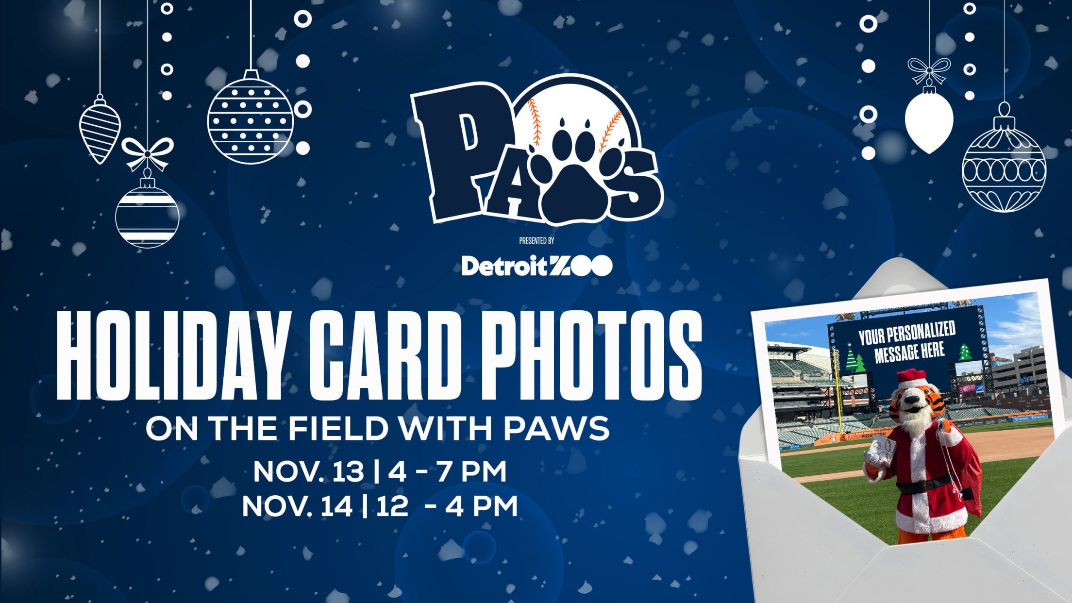 PAWS Holiday Card Photos November 13-14, 2026