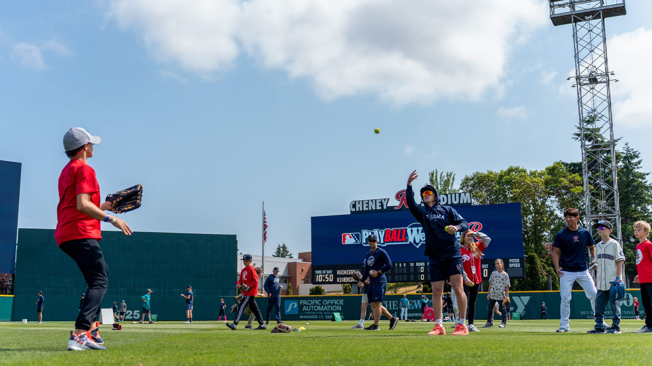 Image of children playing at Play Ball Weekend.
