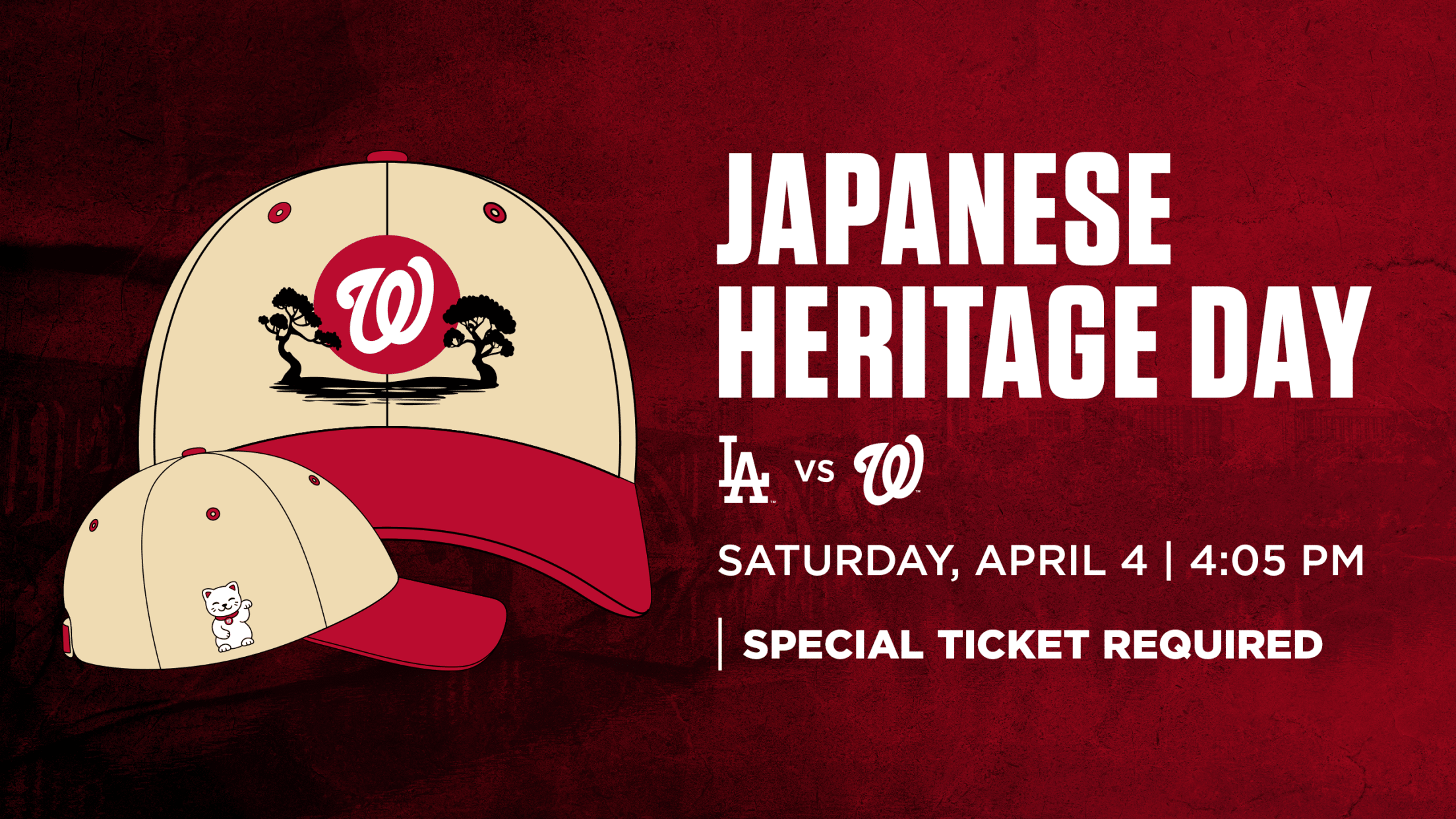 Japanese Heritage Day: Saturday, April 4 vs. Los Angeles Dodgers