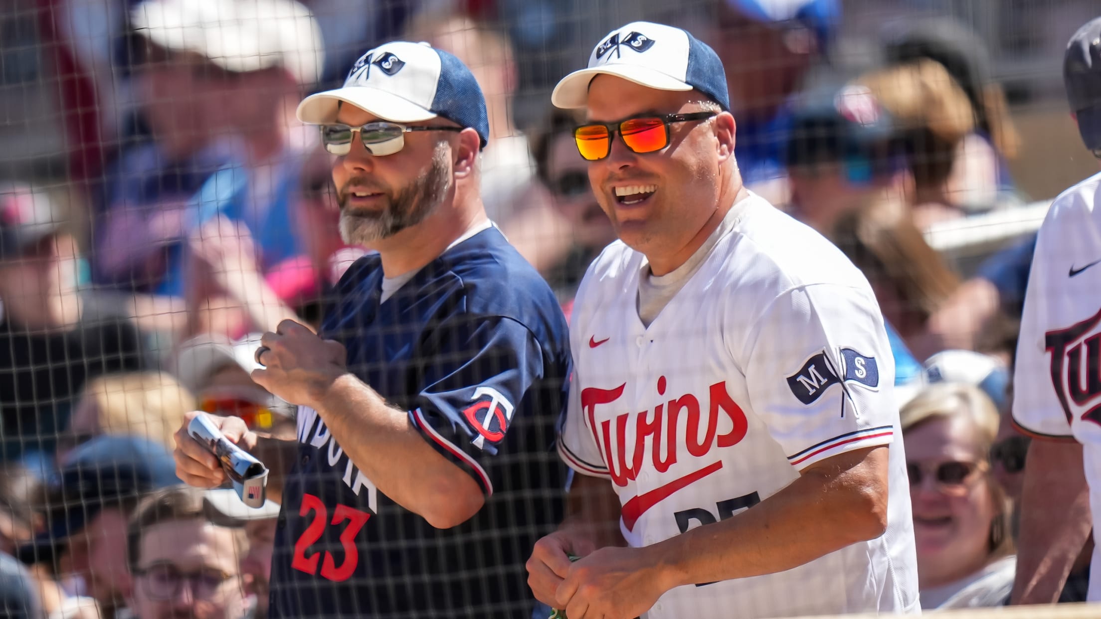 two Twins fans at Target Field