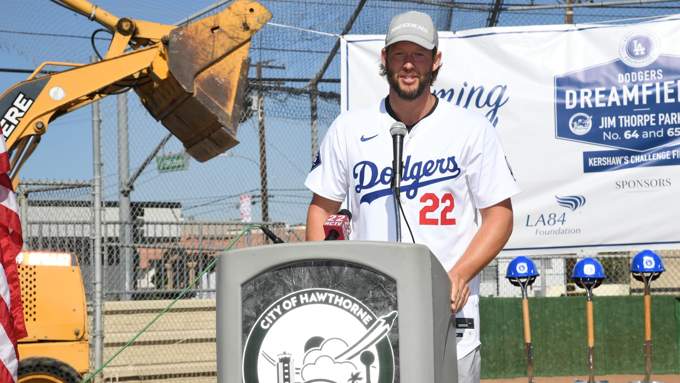 LADF Breaks ground on Dodgers Dreamfields 64 and 65 at Jim Thorpe Park