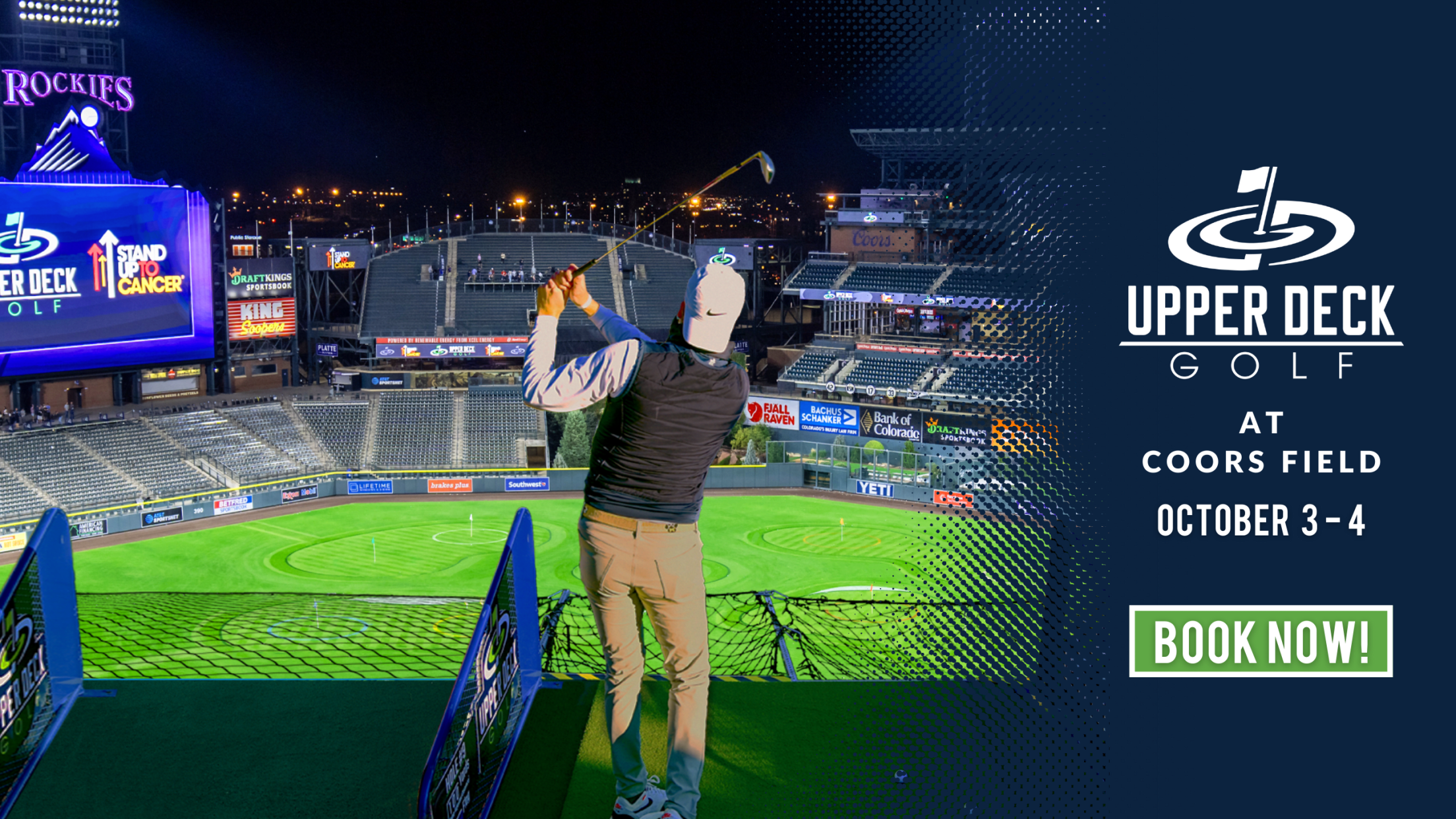 Upper Deck Golf at Coors Field, October 3-4. Book now!