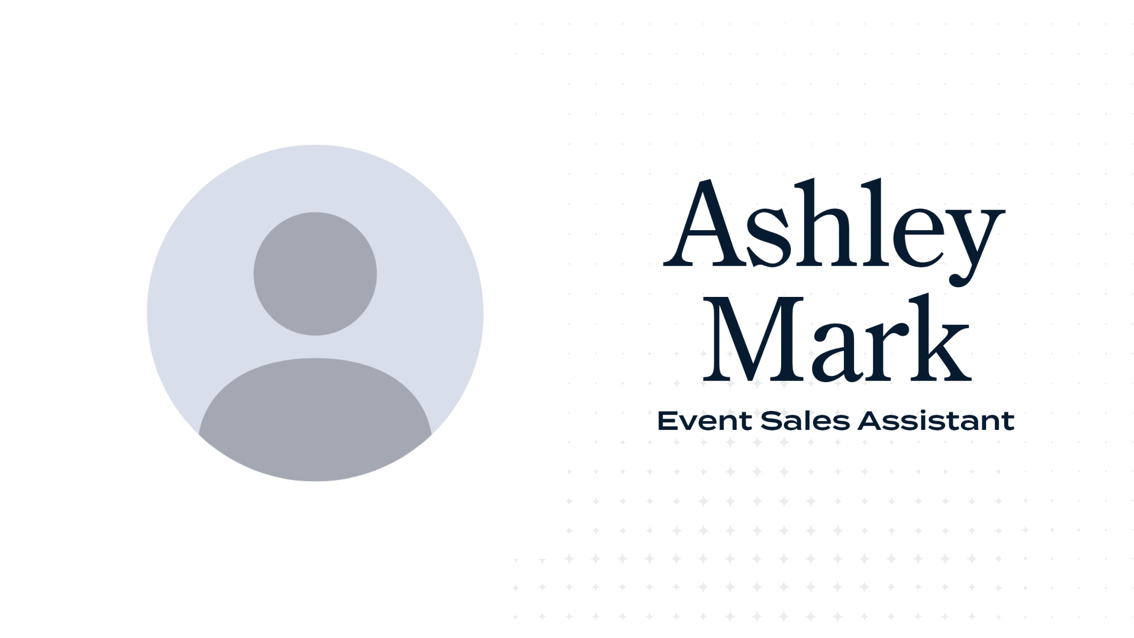 Ashley Mark, Event Sales Assistant