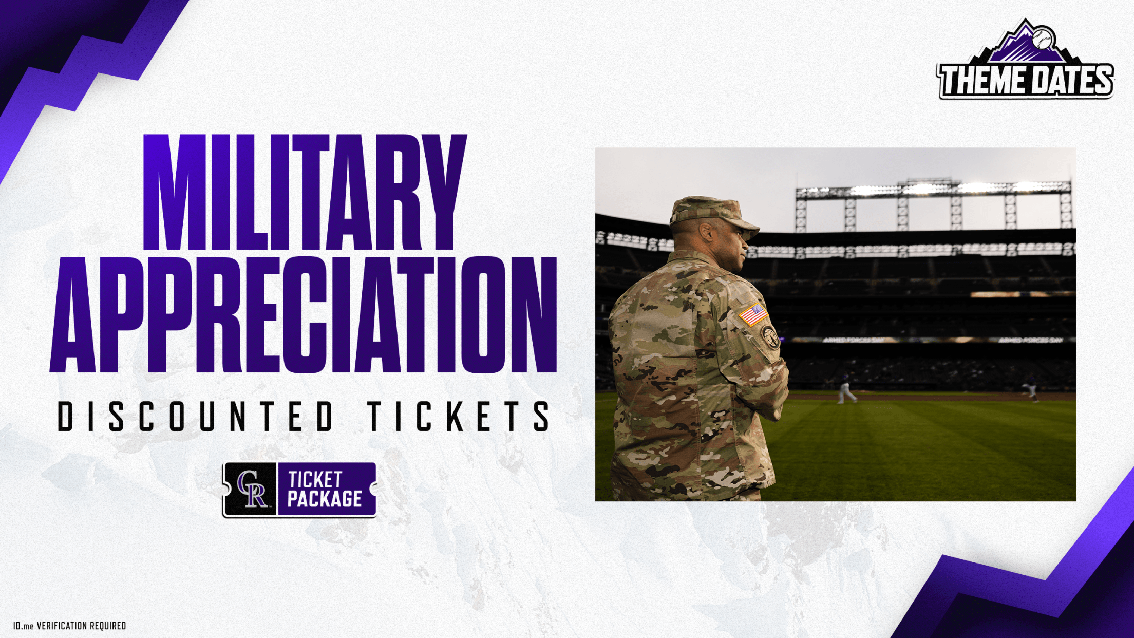 Purchase discounted Rockies tickets for Military Appreciation to select September games