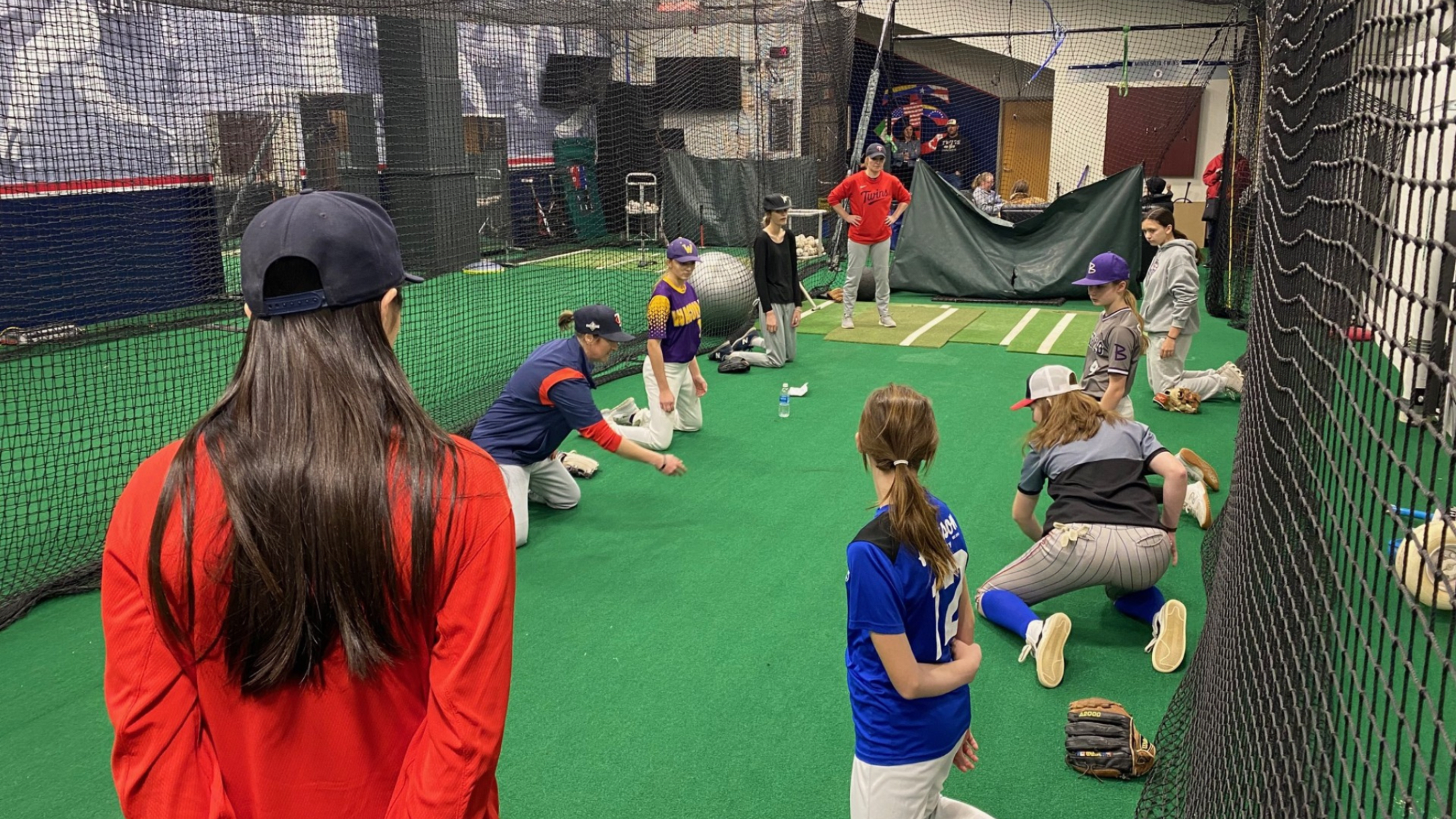 Girls offseason baseball training