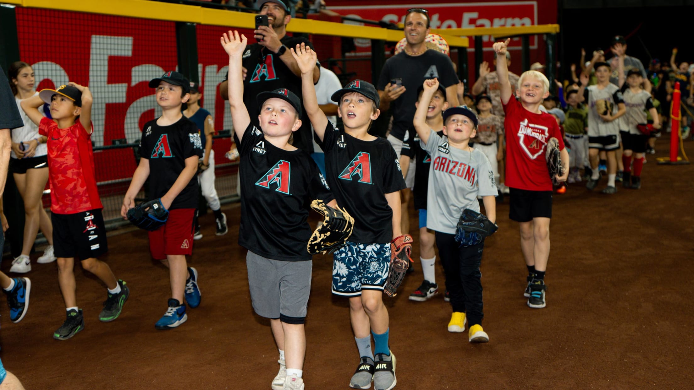 On-field parade at Chase Field