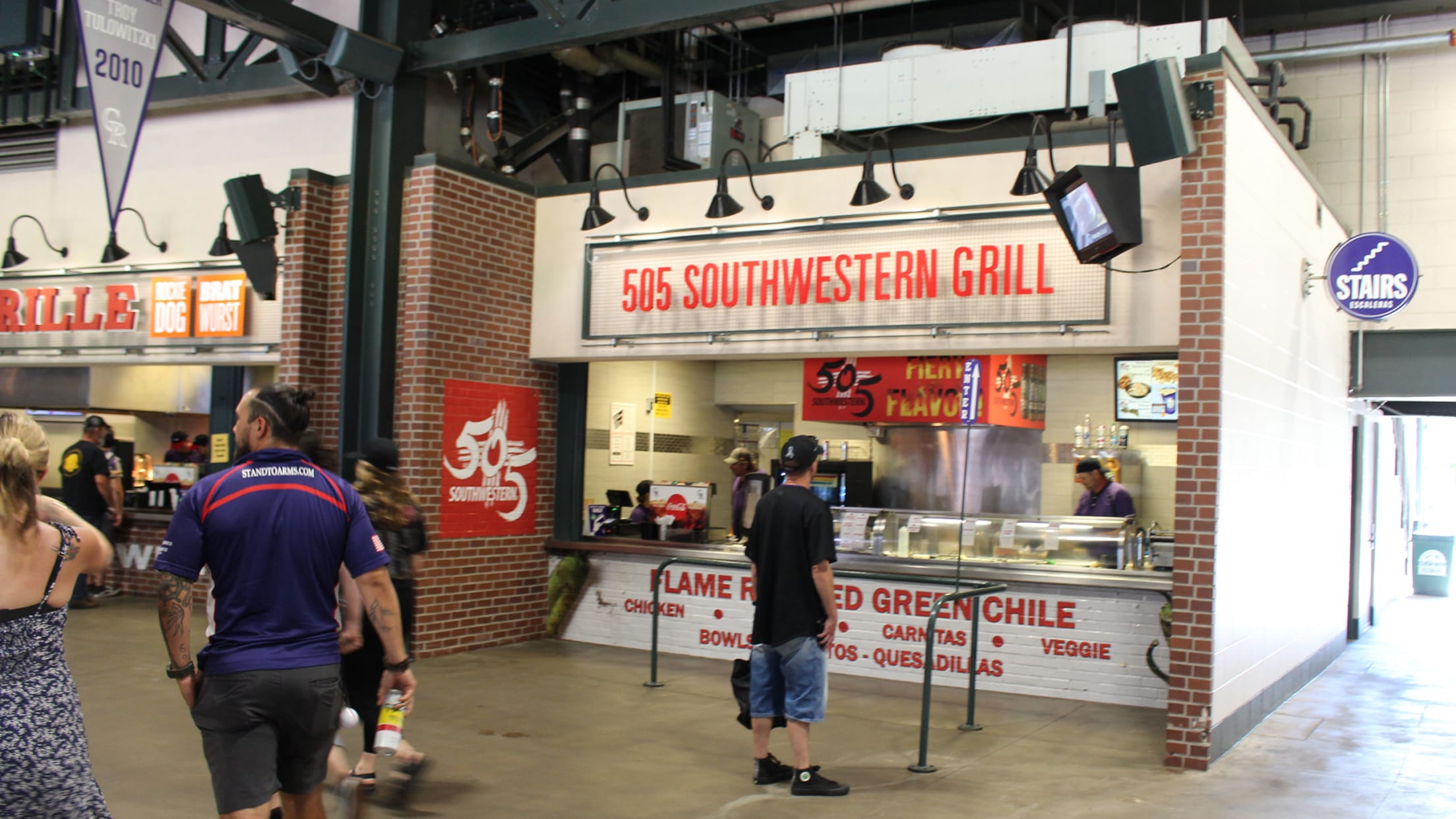 505 Southwestern Grill brick and mortar location next to stairs