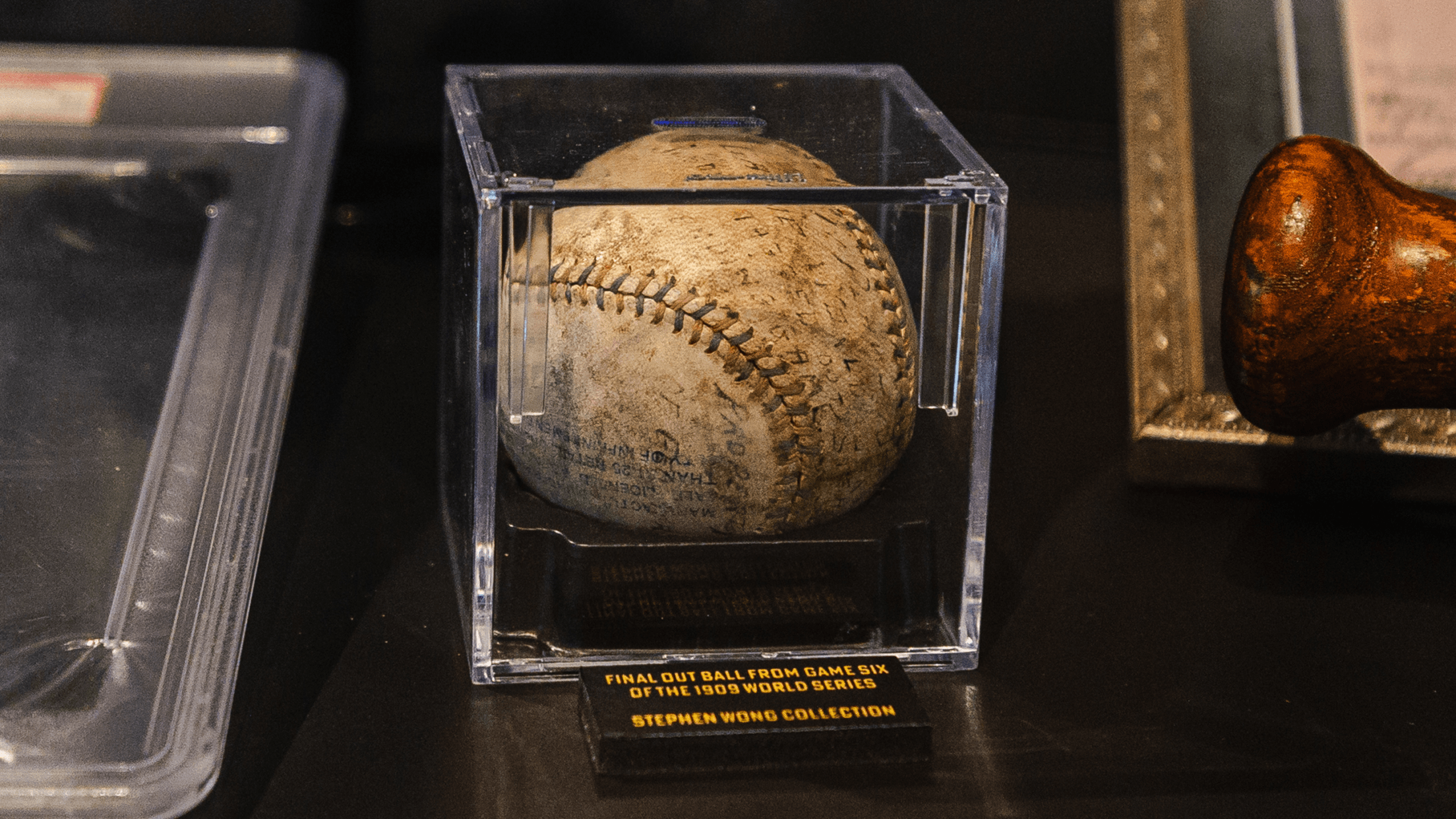 Encased ball that was from the final out of the 1909 World Series