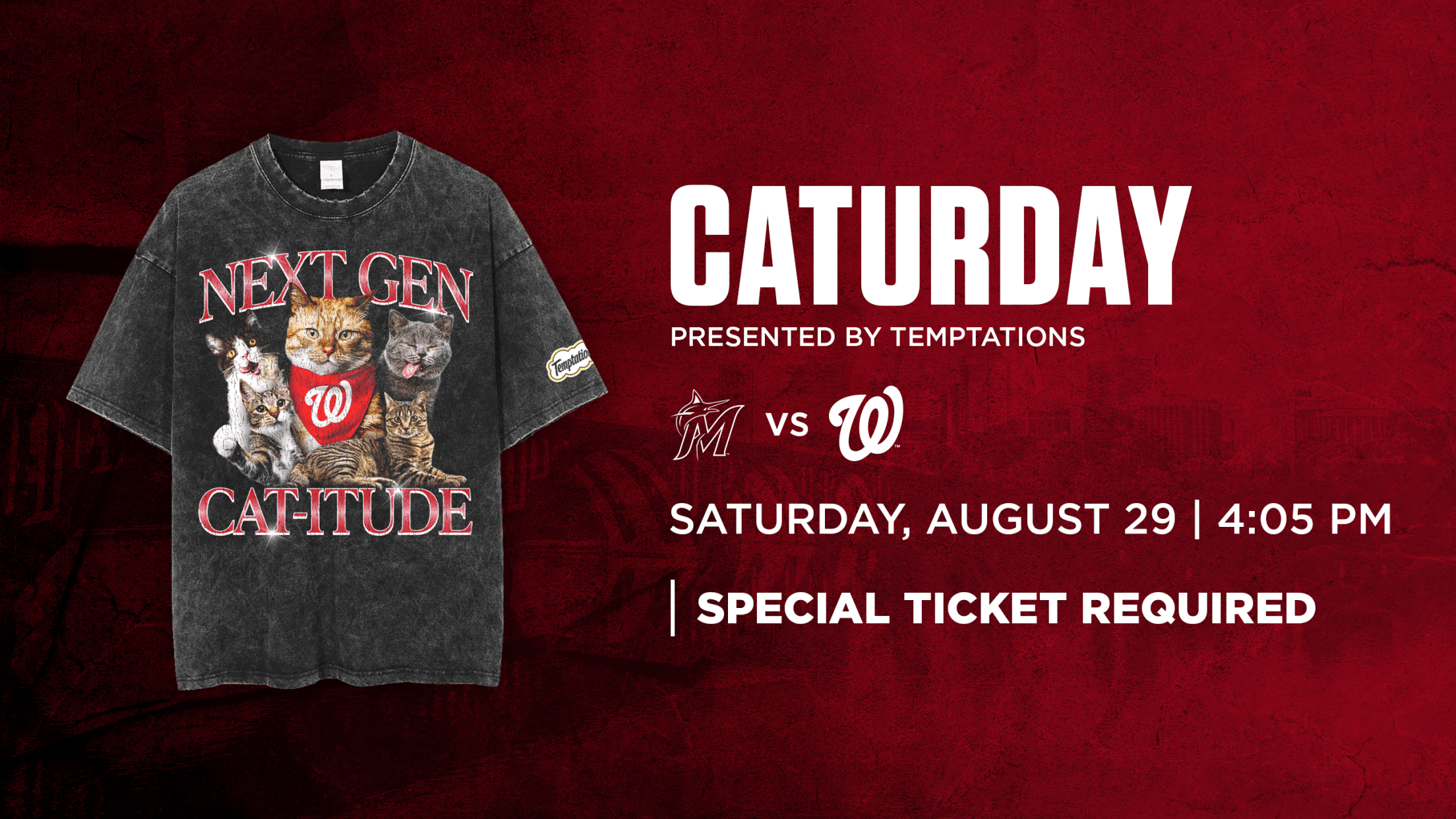 Cat-urday: Saturday, August 29 vs. Miami Marlins