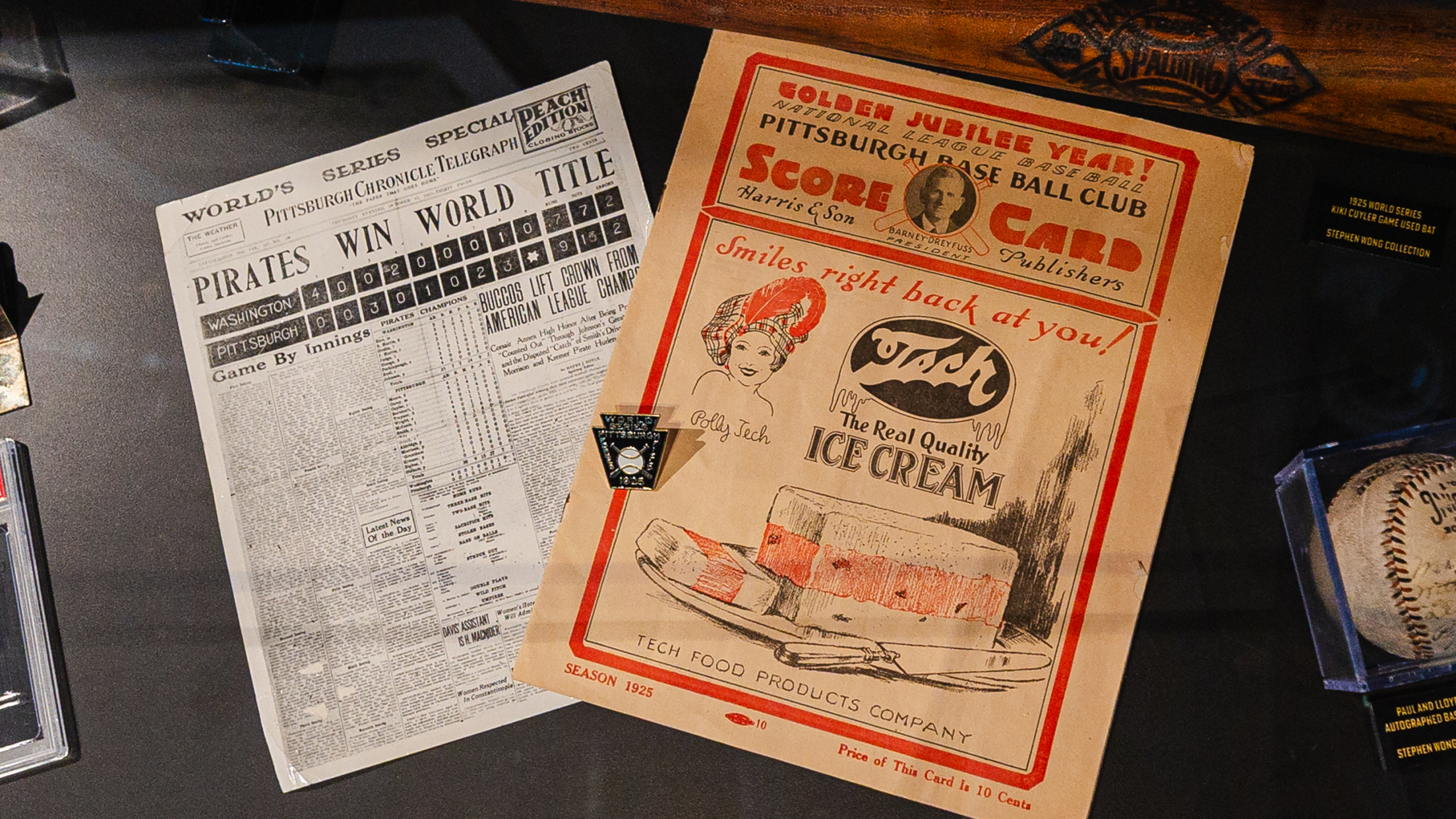 1925 Pirates World Series program and scorecard