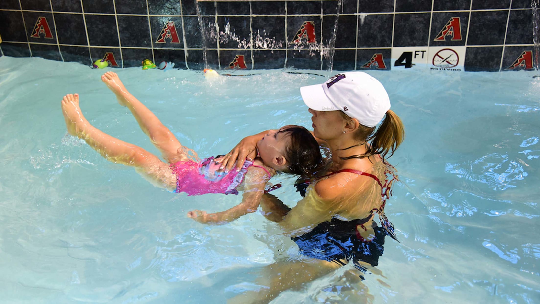Swimming in Chase Field pool