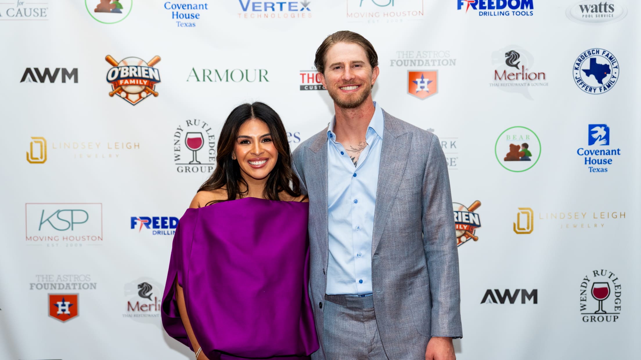 Josh Hader and wife Maria Hader at the Uncork for a Cause event.