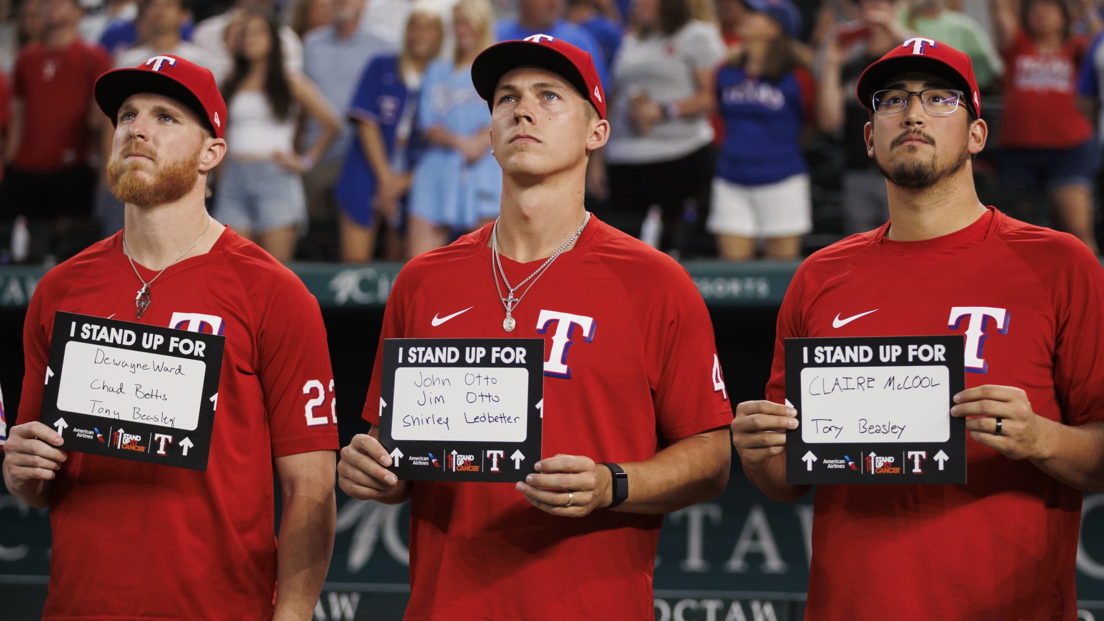 Rangers host Stand Up to Cancer Night