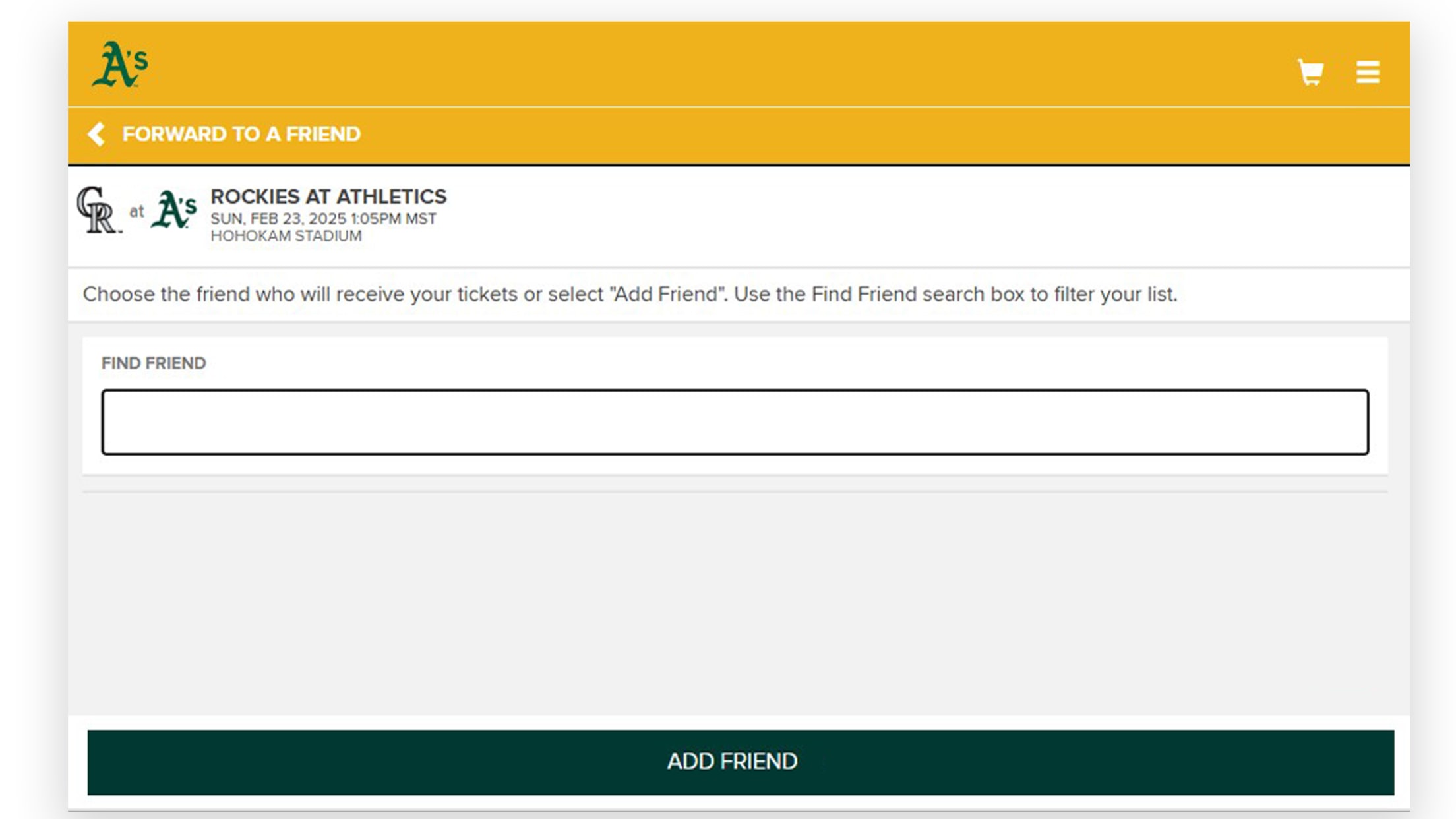 Find or add a "Friend"
