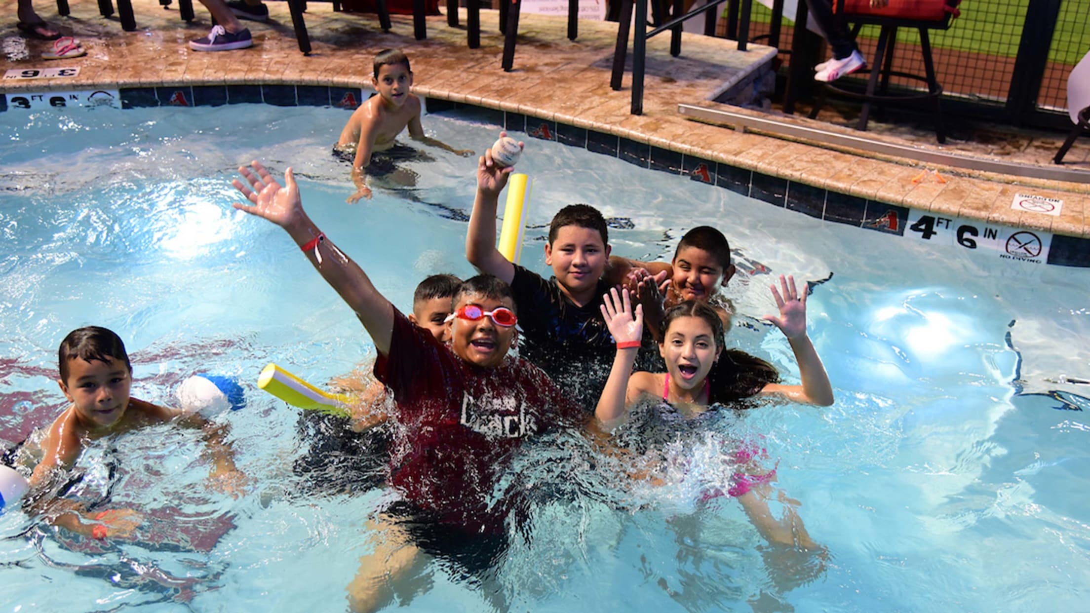 Swimming in Chase Field pool