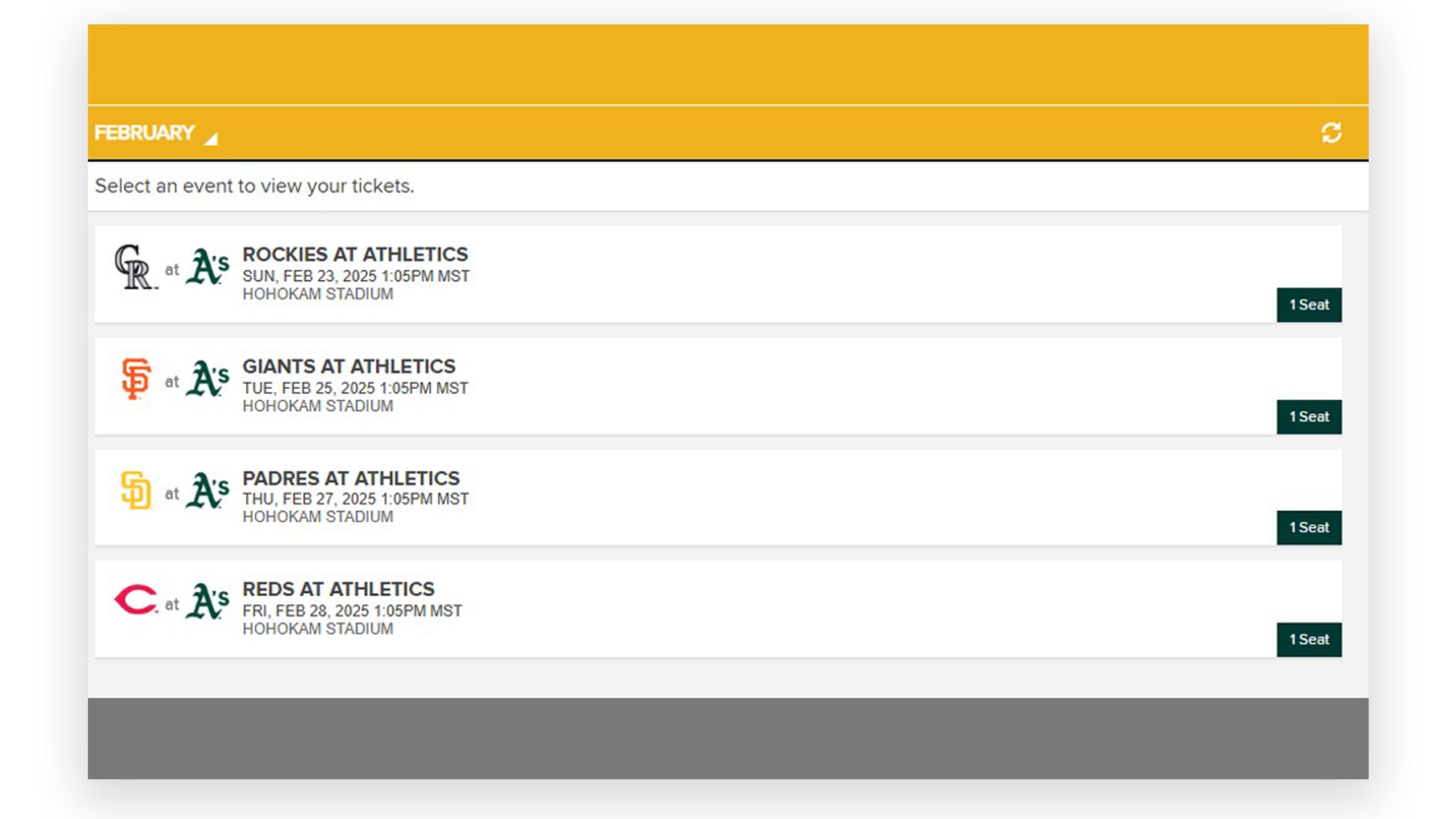 Select the game to recall