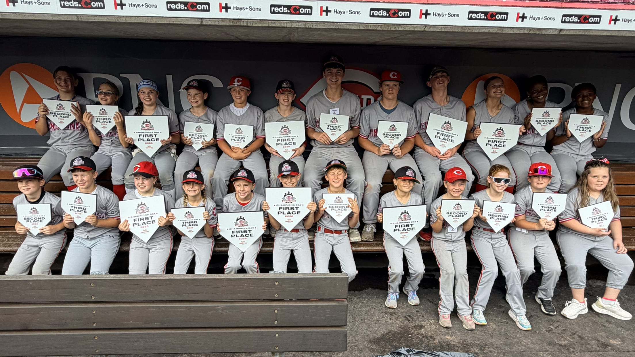 2026 Reds Camps Champions group photo.