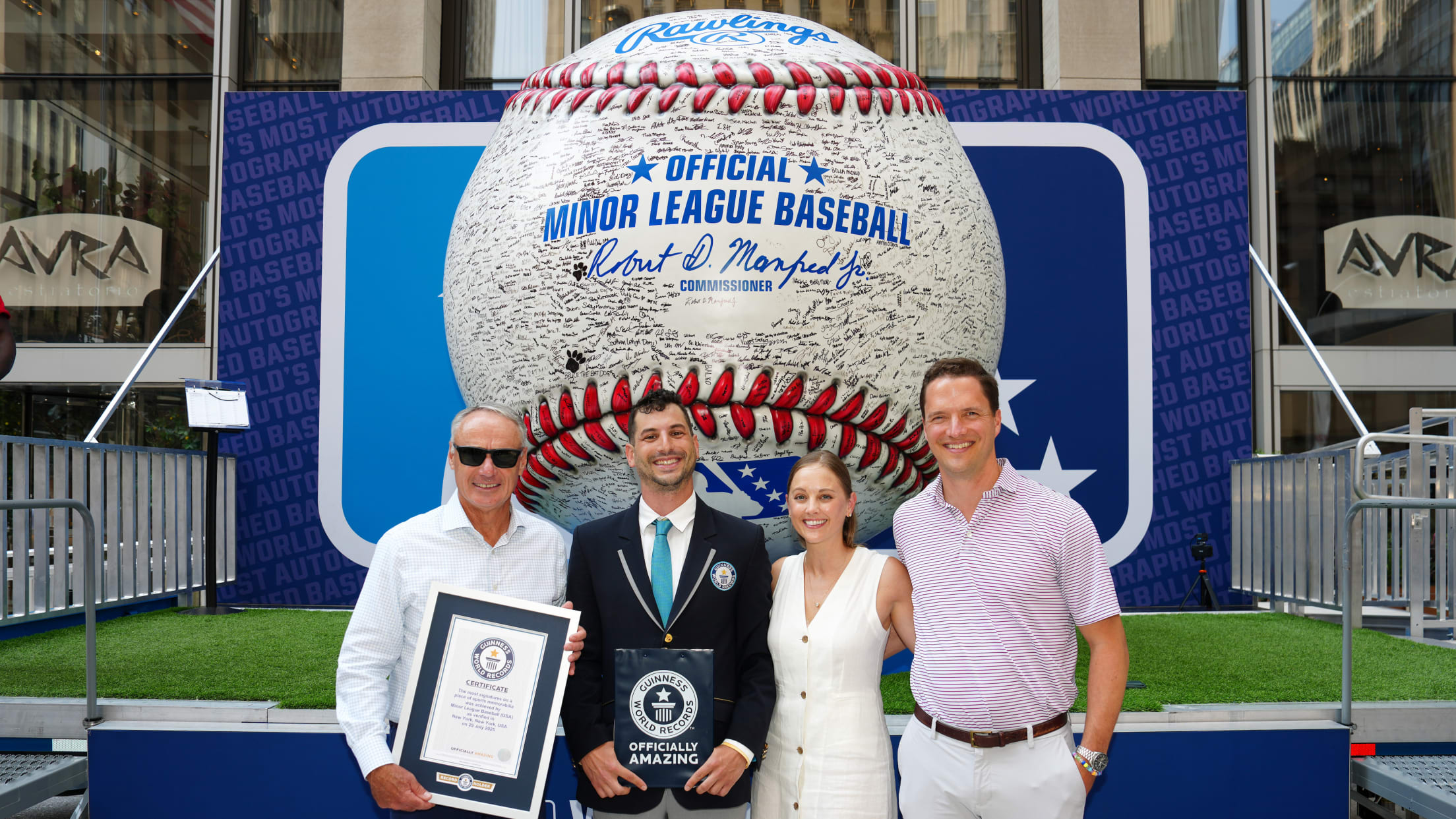The World’s Most Autographed Baseball tour at MLB Headquarters on Tuesday, July 29, 2025 in New York, New York.