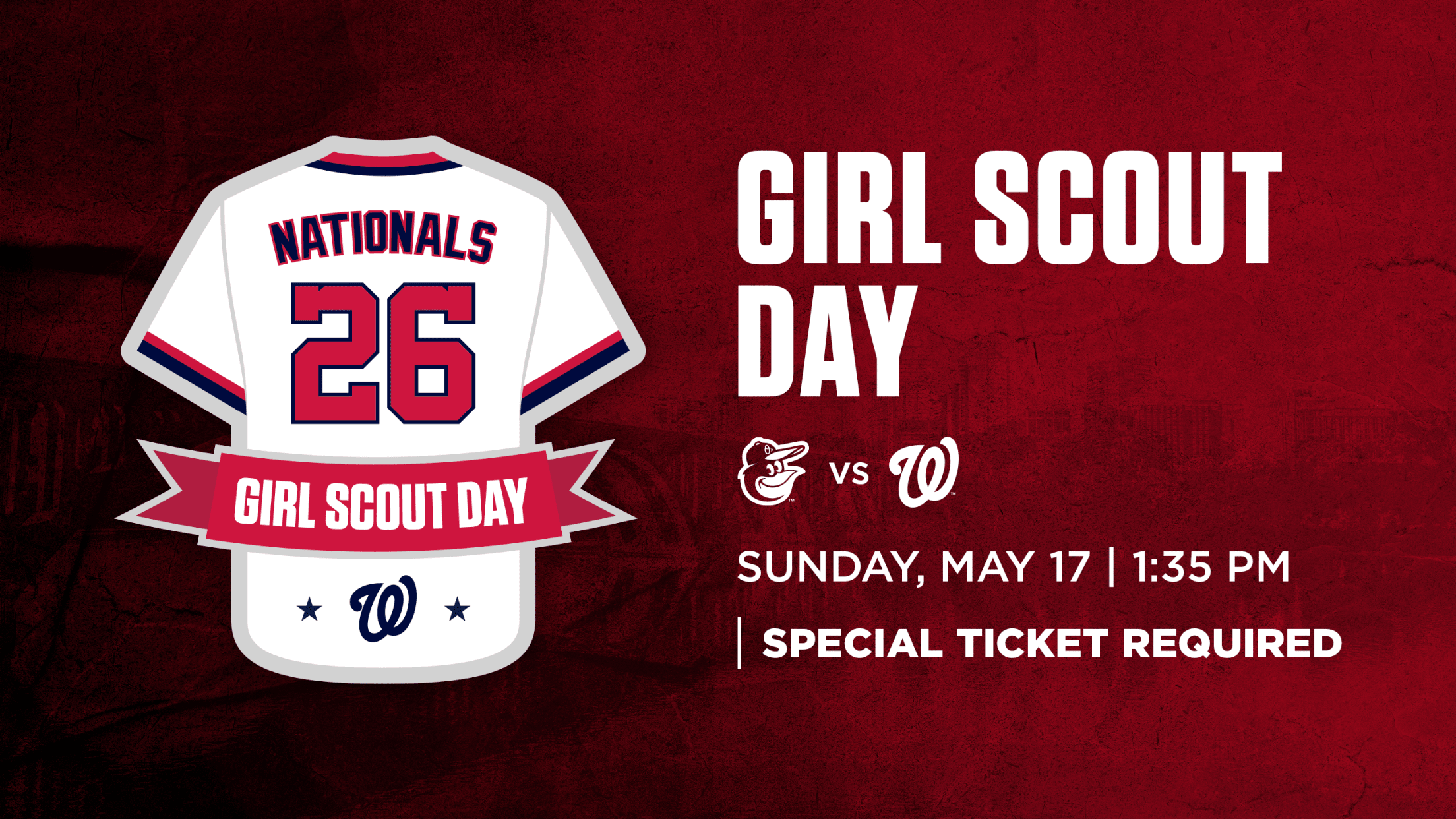 Girl Scout Day: Sunday, May 17 vs. Baltimore Orioles