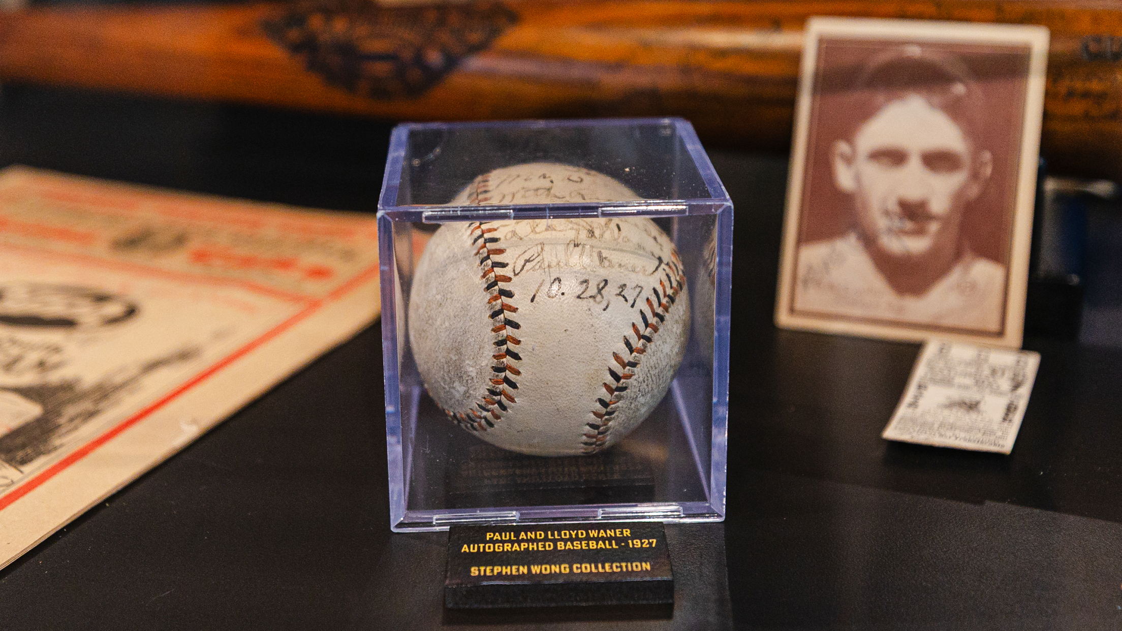 Baseball from 1927 signed by the Waner Brothers
