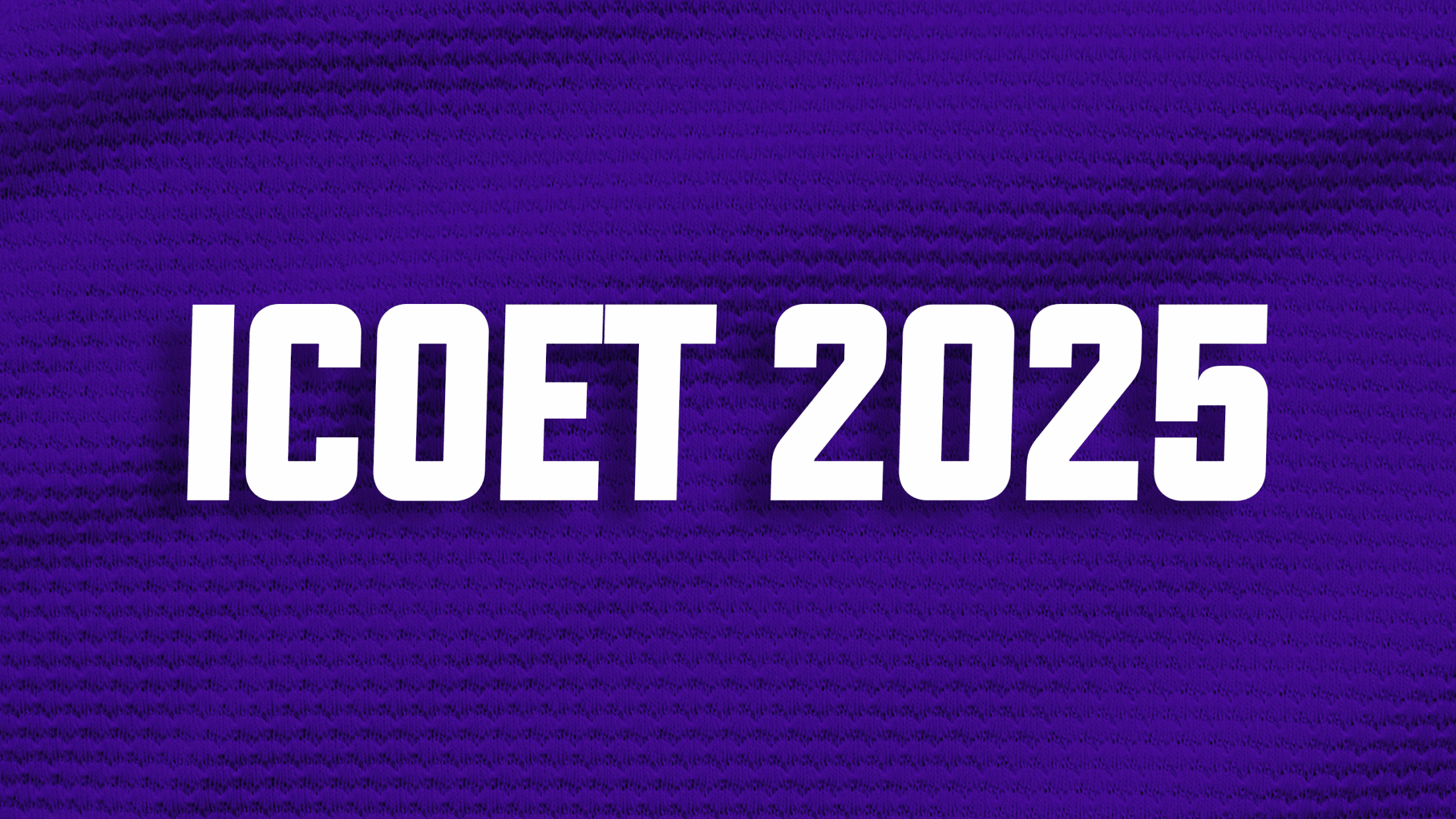 Buy discounted tickets for ICOET 2025