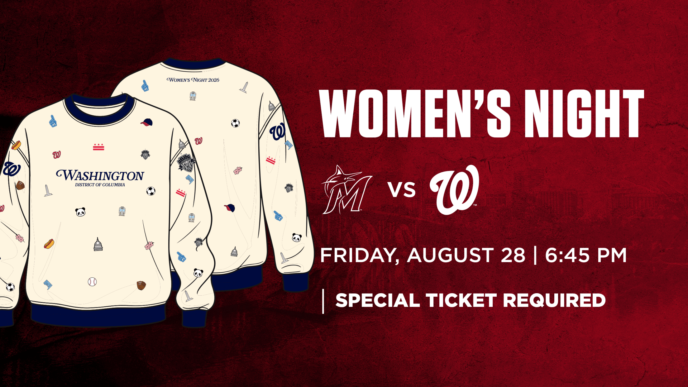 Women's Night: Friday, August 28 vs. Miami Marlins