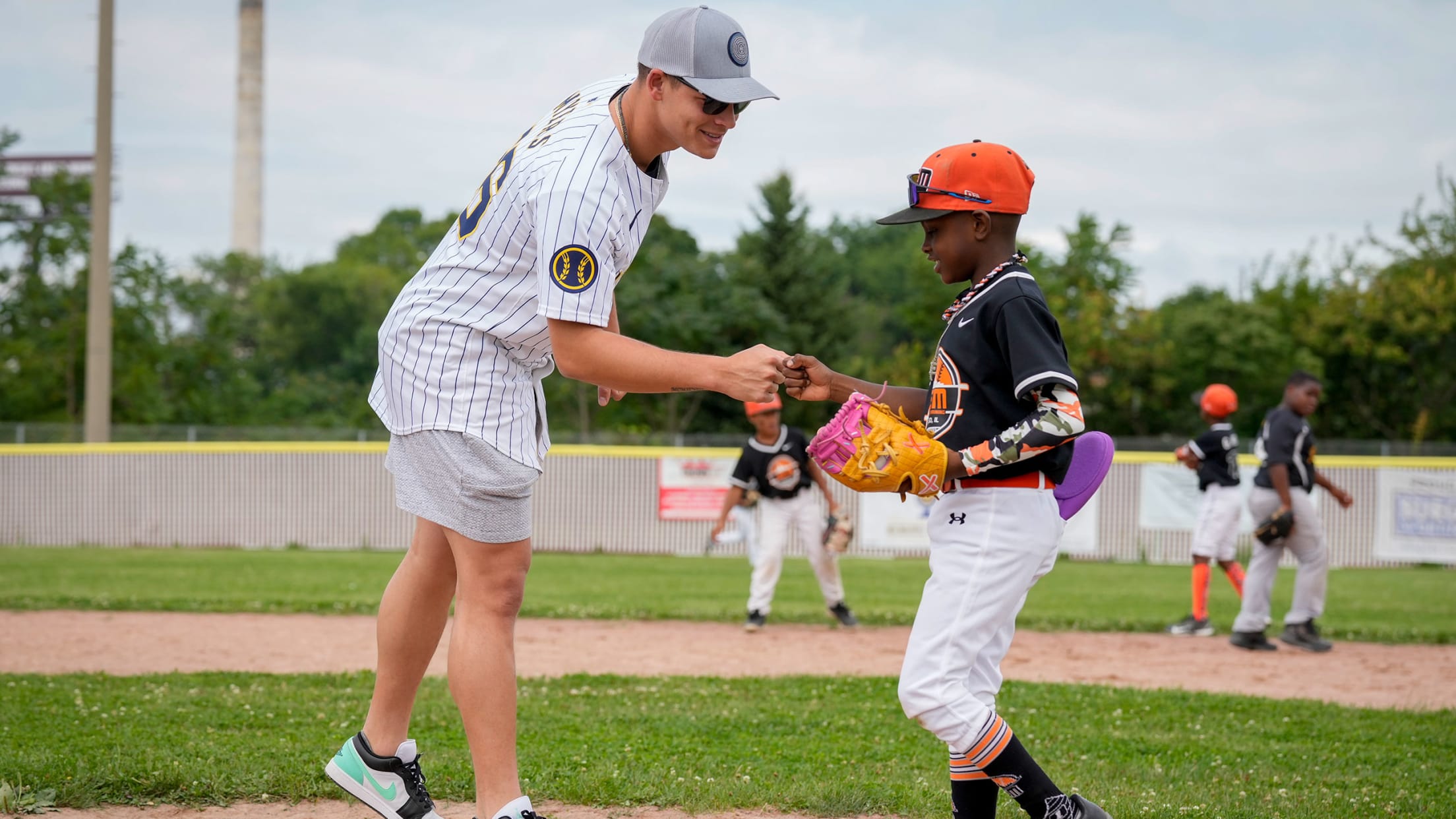 Beckham Stapleton Little League with Toby Myers