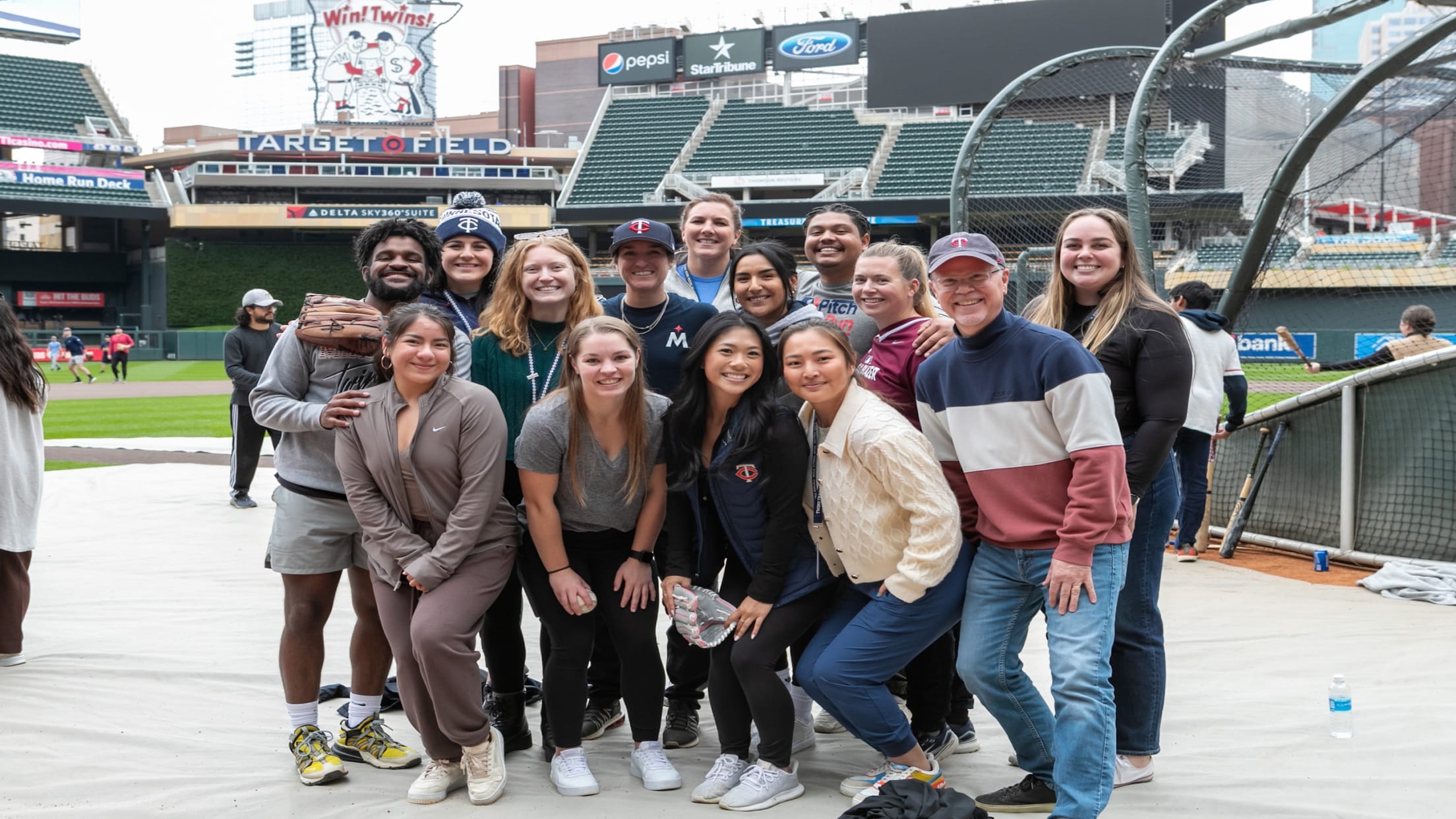 Group of employees at field level at Target Field
