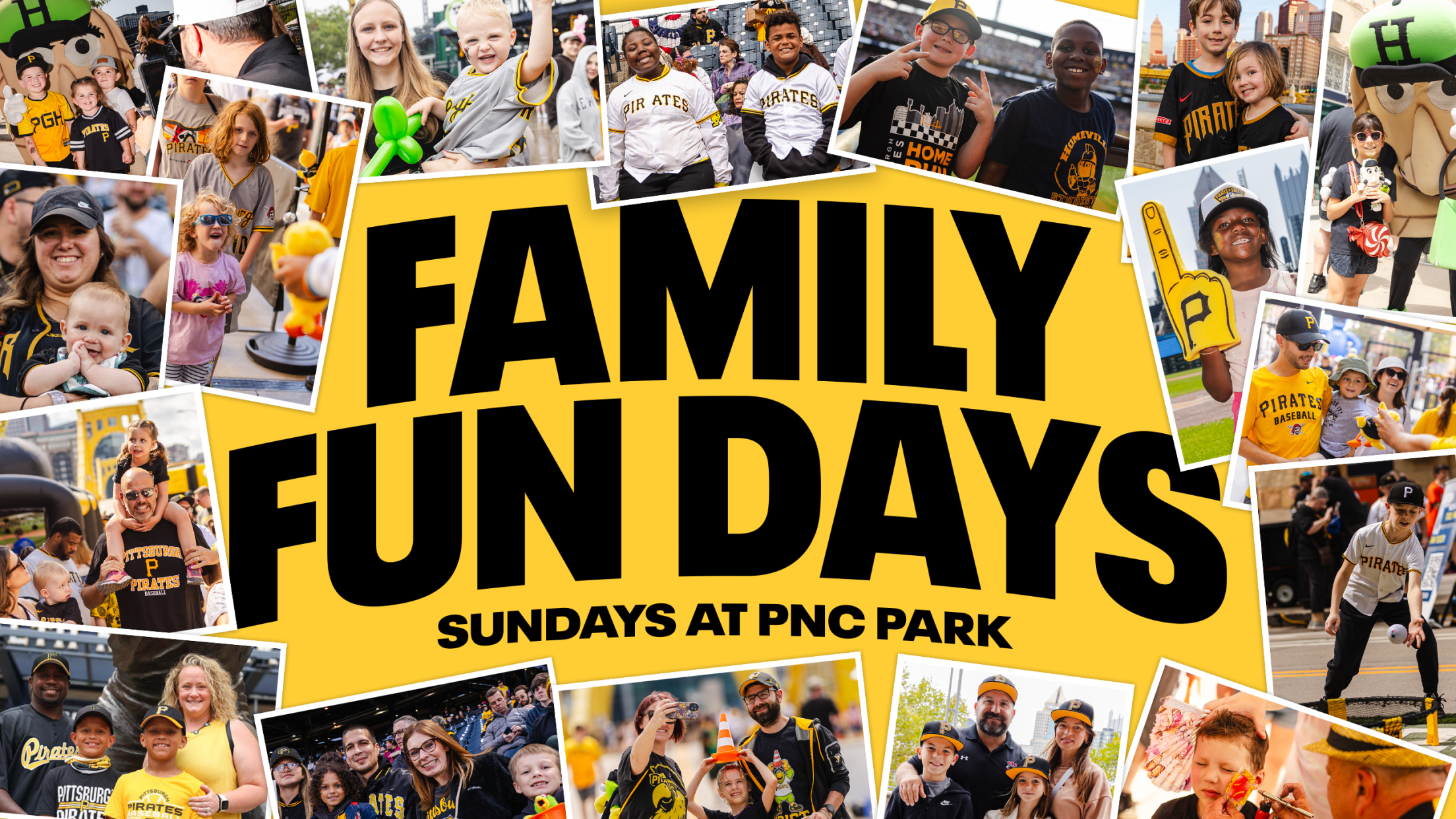 Family Fun Day Sunday at PNC Park collage