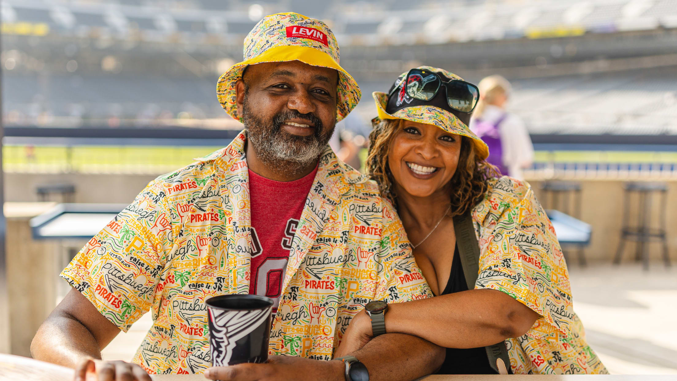 Fans enjoying Bucco Luau Weekend at PNC Park