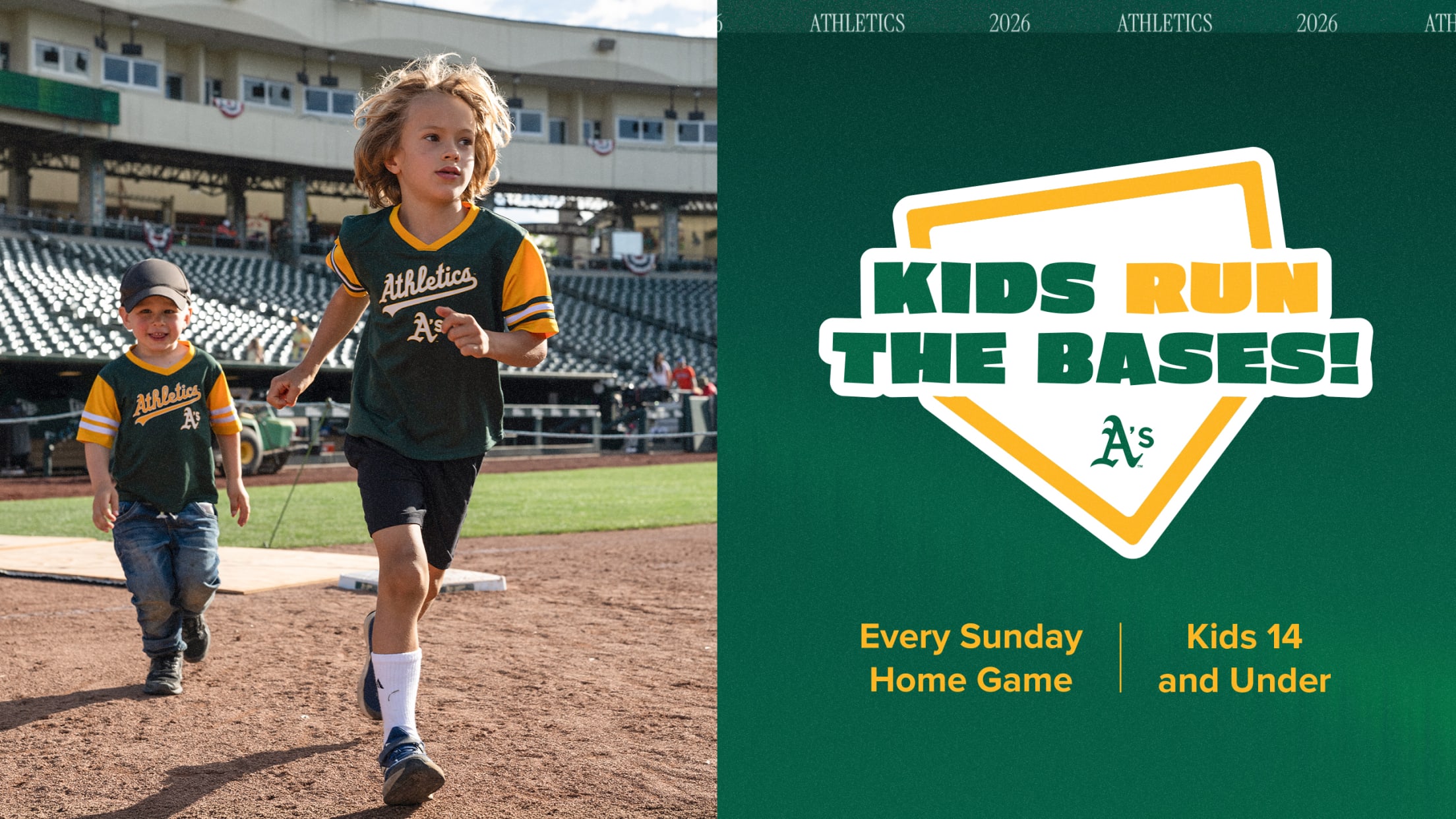 Kids Run the Bases - Every Sunday Home Game - 14 and under