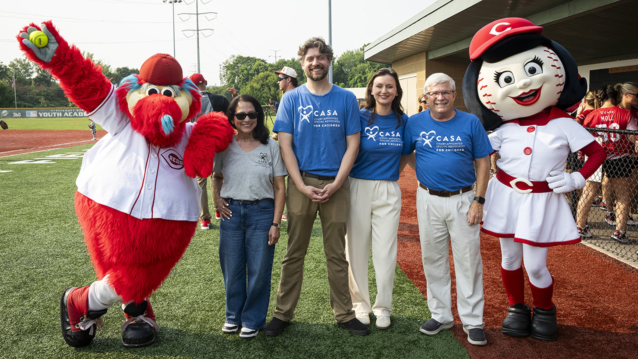 Members of Ohio CASA with Rosie Red and Gapper.