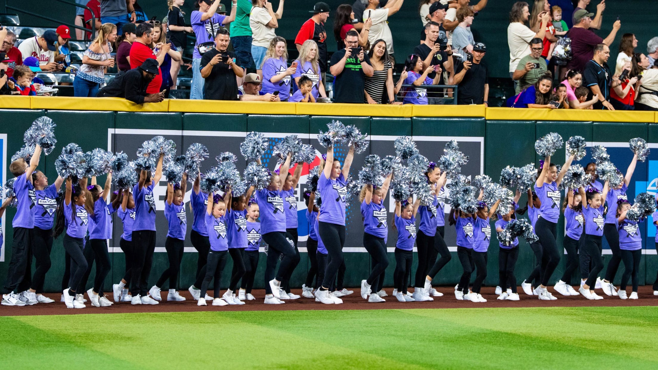 Cheer performance at Chase Field