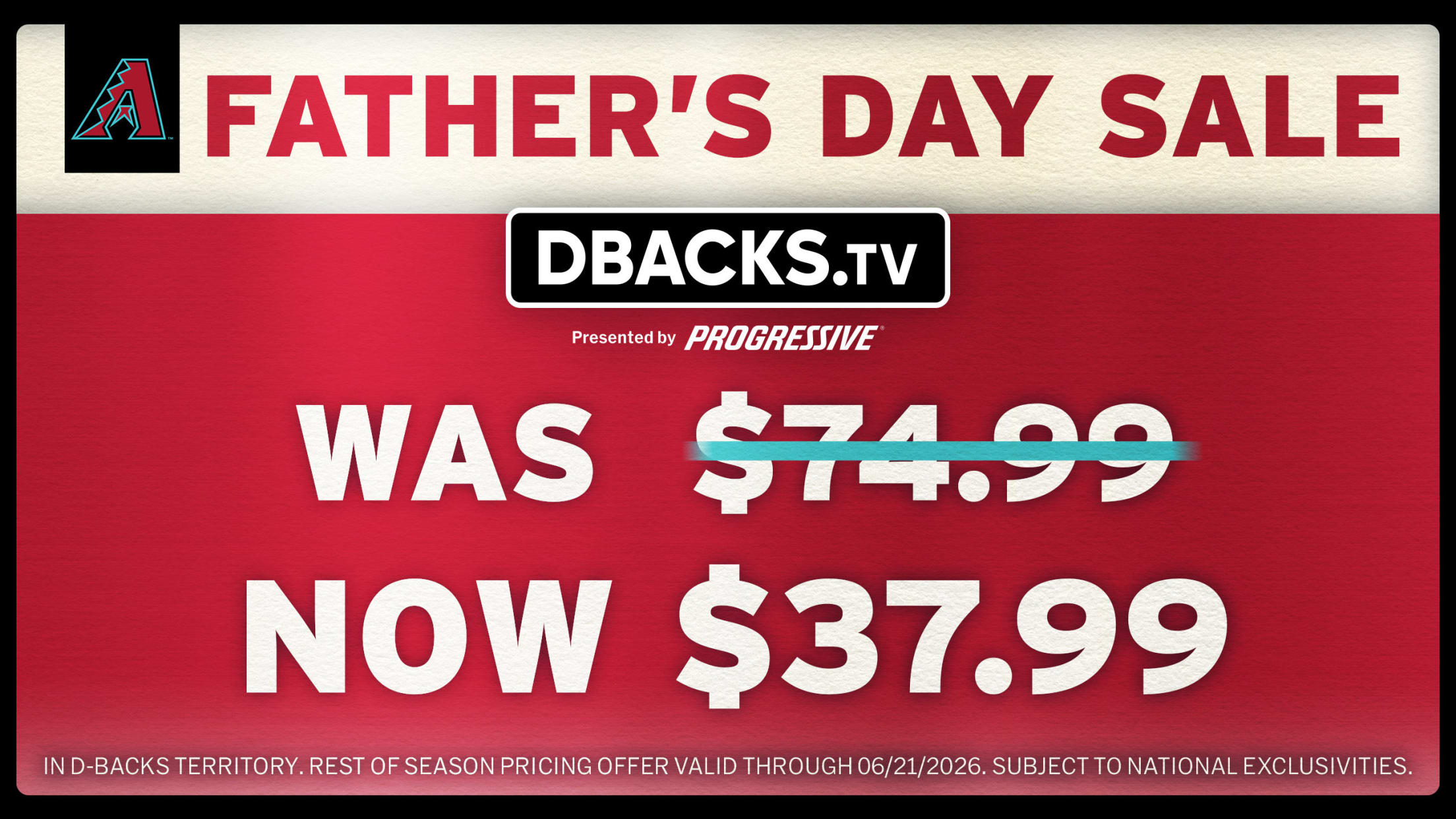 DBACKS.TV Father's Day Sale now $37.99
