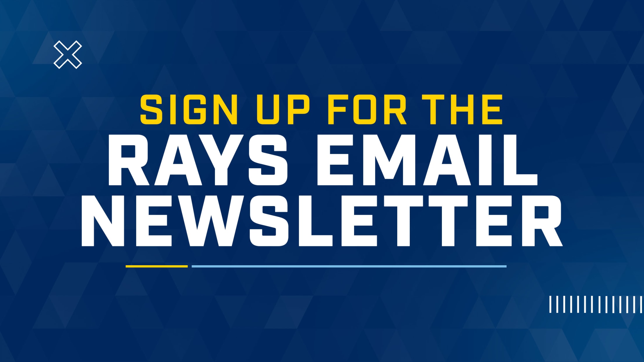 Sign Up for the Rays Email Newsletter