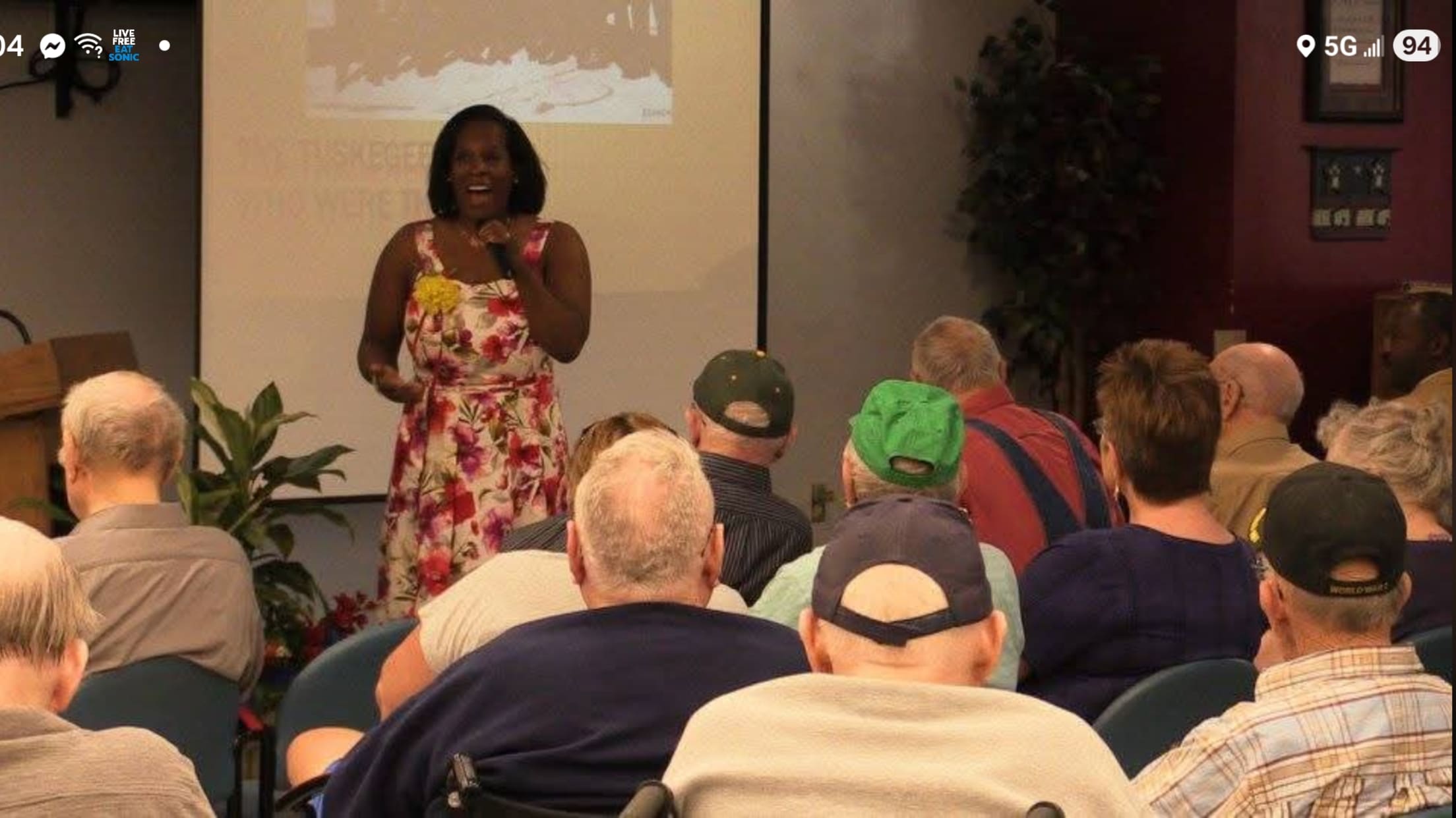 Shirley Franklin speaks at an event.