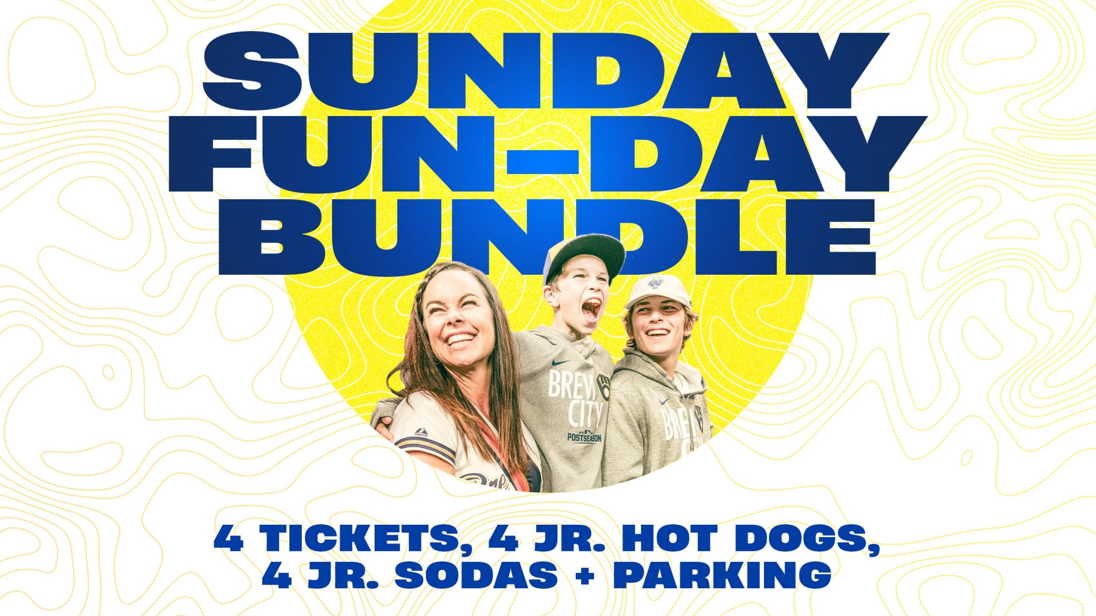 Sunday Fun-Day Bundle. 4 Tickets, 4 Jr. Hot Dogs, 4 Jr. Sodas + Parking
