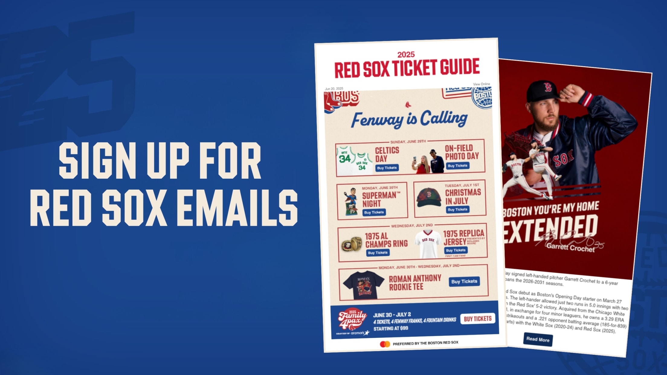Sign up for Red Sox emails