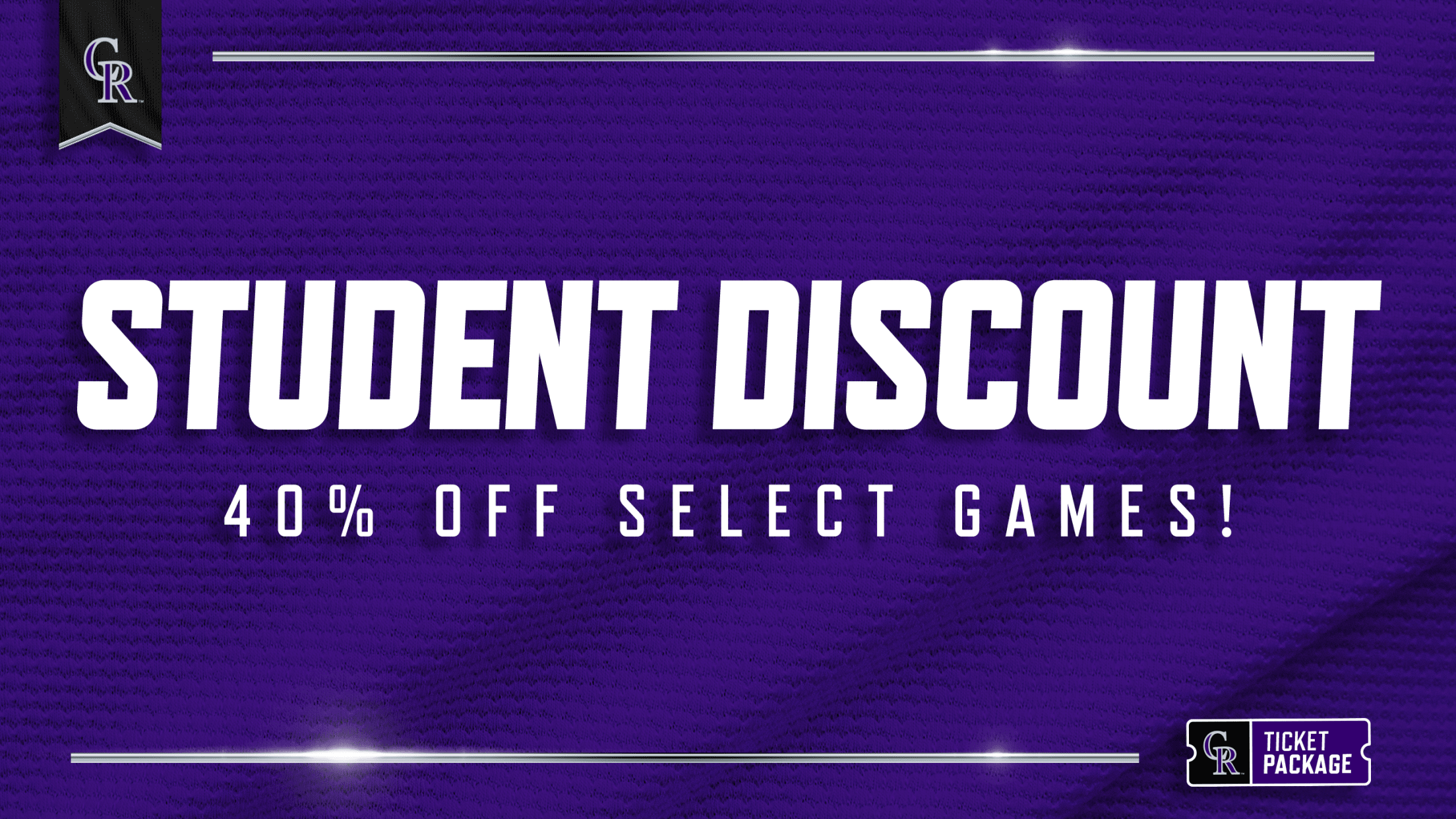 Purchase discounted student tickets to select Rockies home games