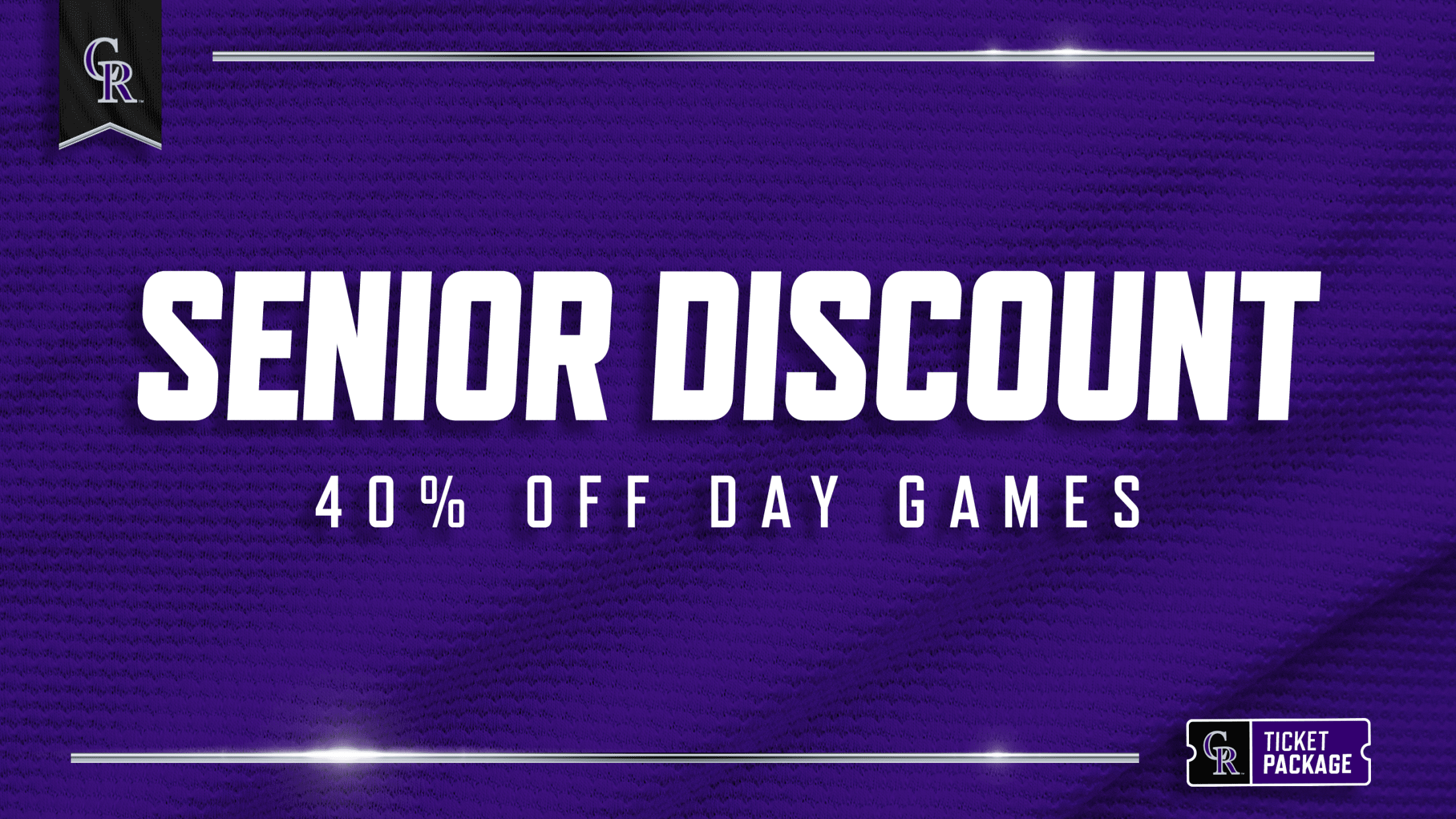 Purchase discounted senior tickets to select Rockies home games