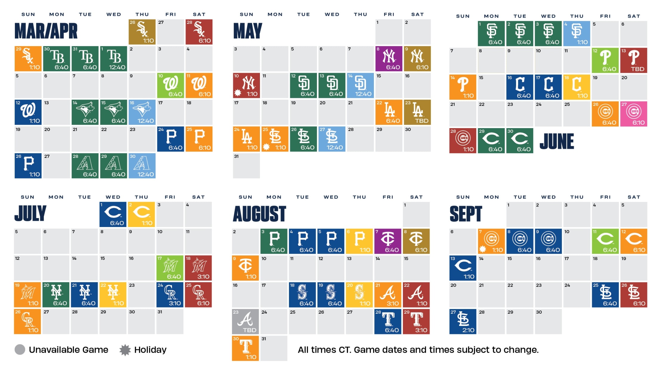 2026 Group Ticket Schedule